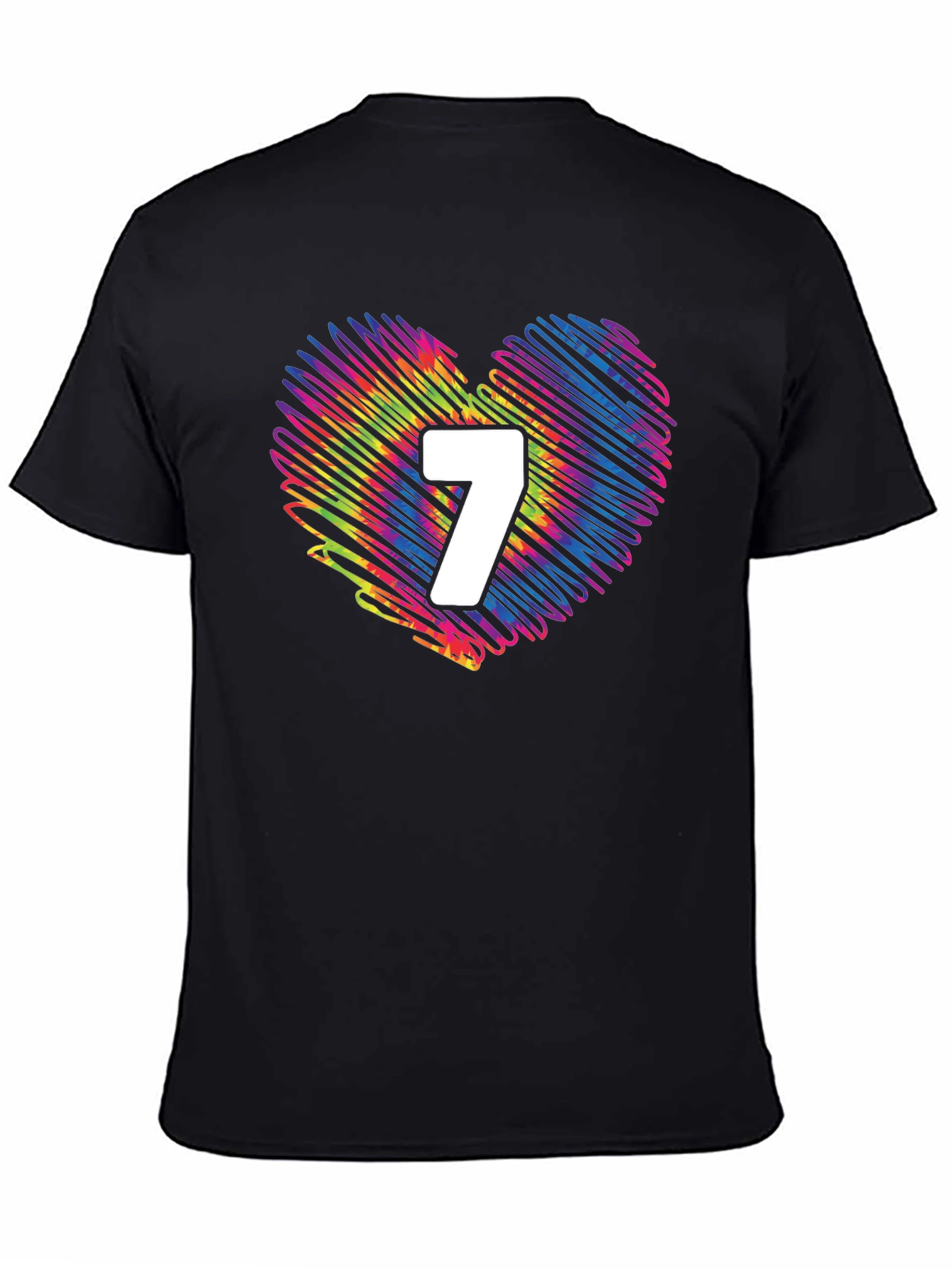 Rainbow Heart Number 7 T-Shirt