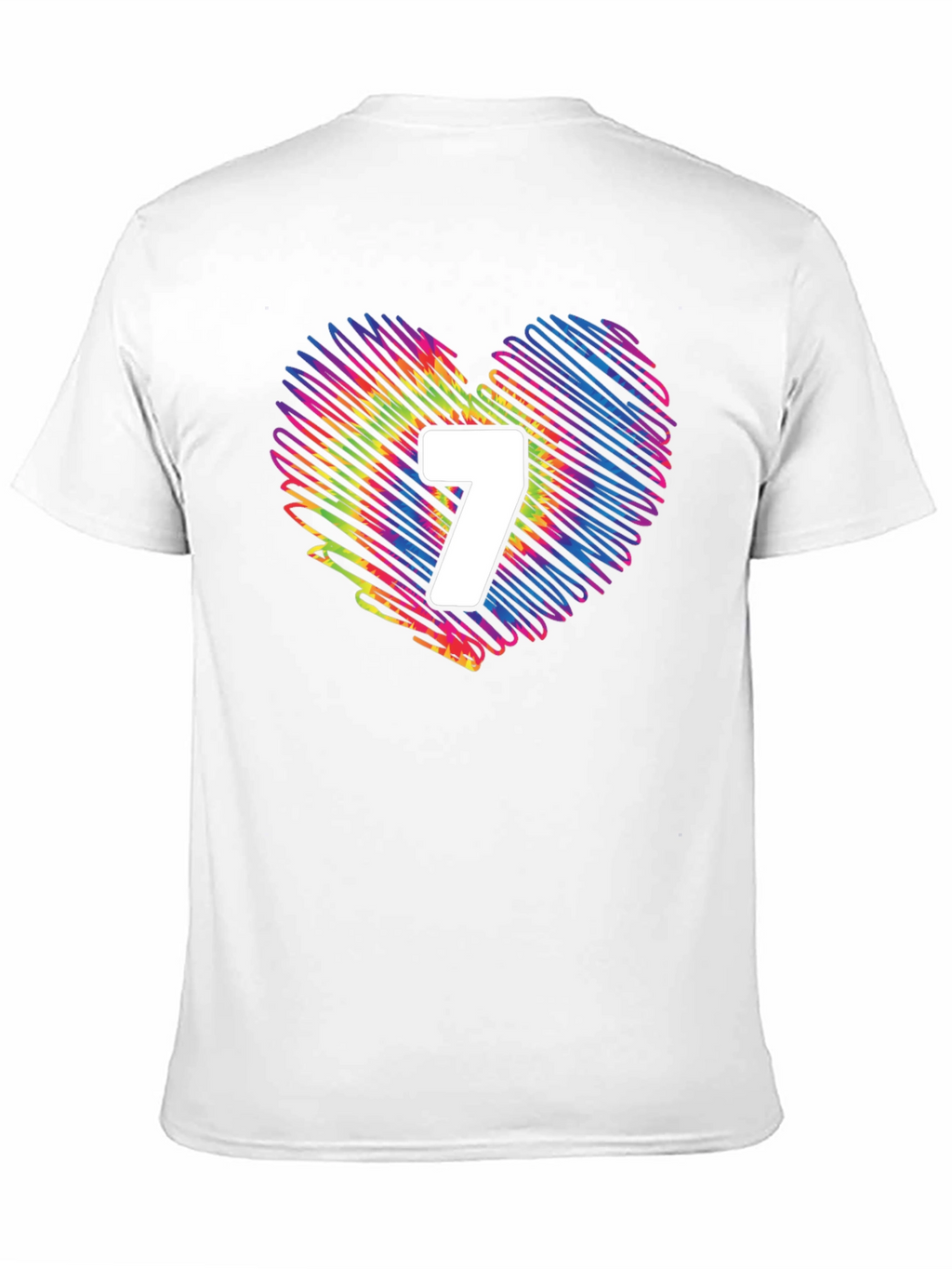 Rainbow Heart Number 7 T-Shirt