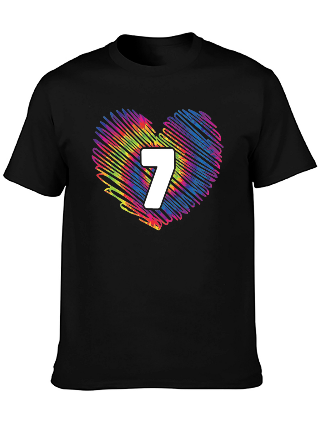 Rainbow Heart Number 7 T-Shirt