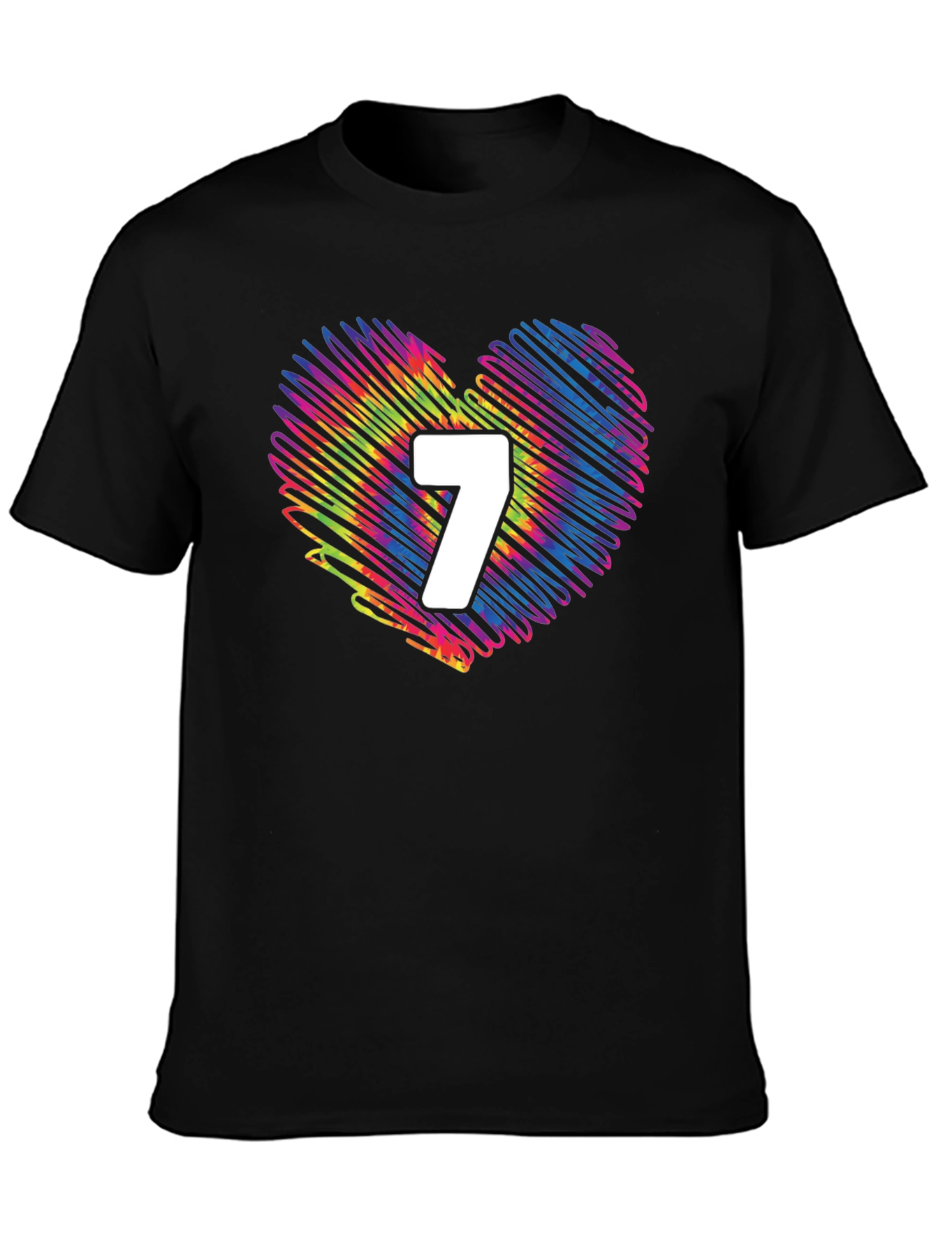 Rainbow Heart Number 7 T-Shirt