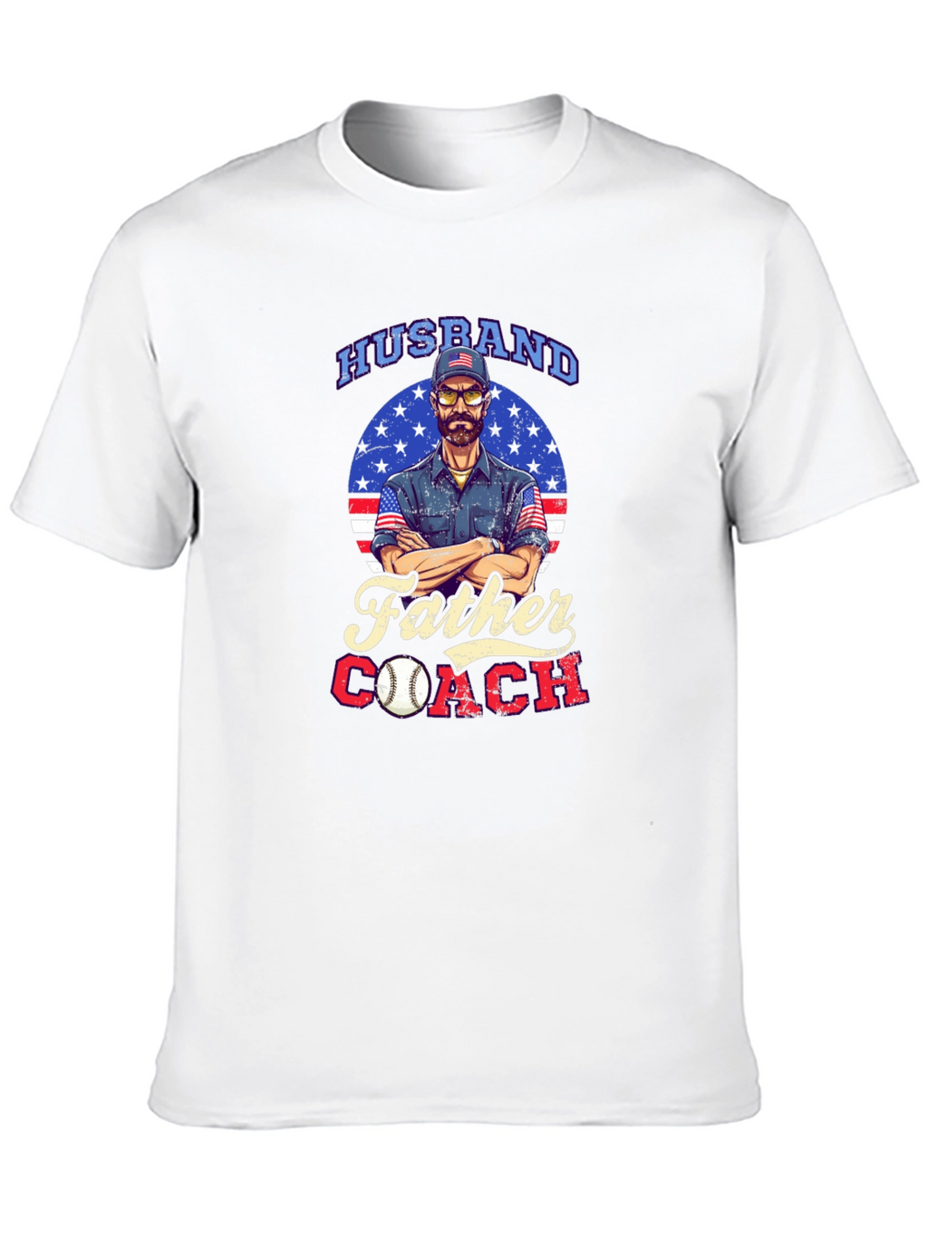 Husband Father Coach Graphic T-Shirt