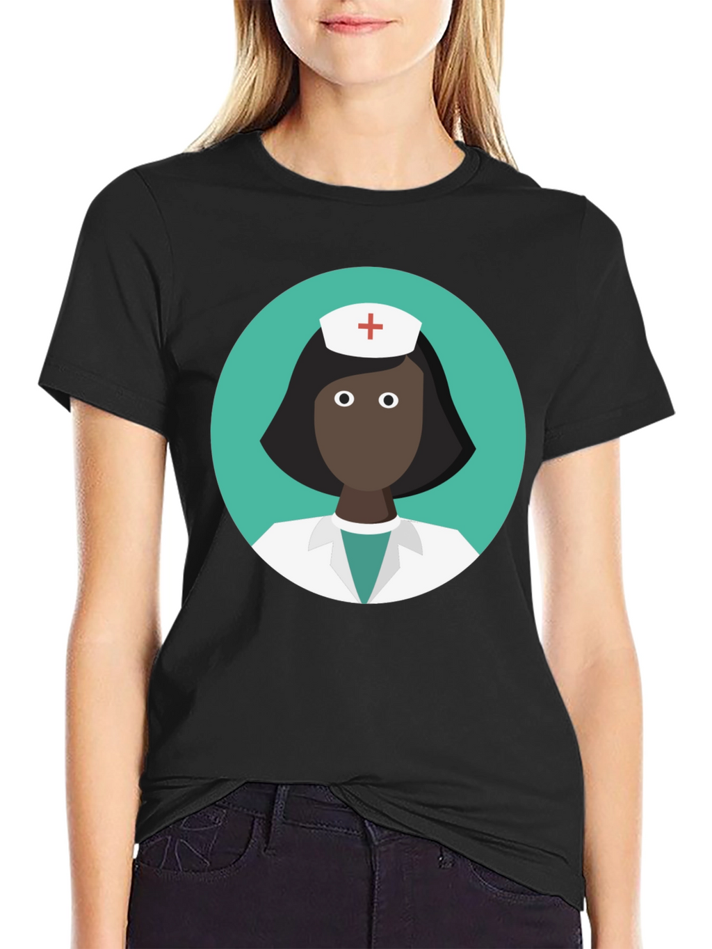 Nurse Graphic Black T-Shirt - Medical Professional Tee