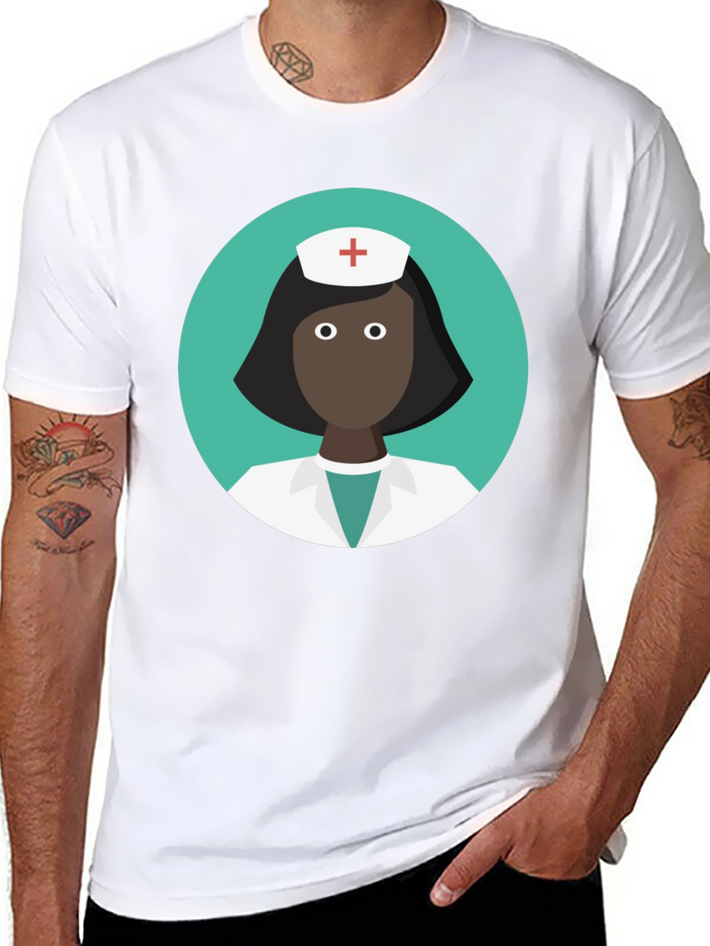 Nurse Graphic Black T-Shirt - Medical Professional Tee