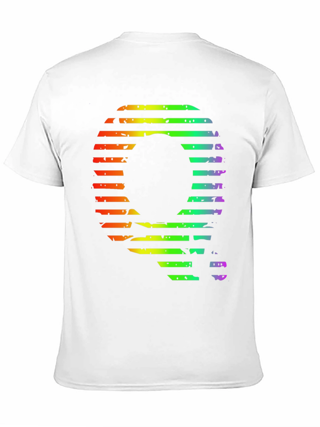 Retro Rainbow Letter Q Graphic Tee