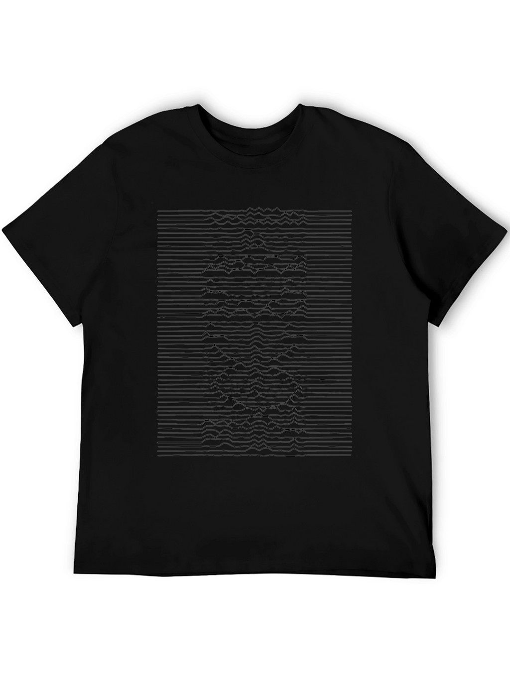 Abstract Line Graphic Black T-Shirt - Modern Design