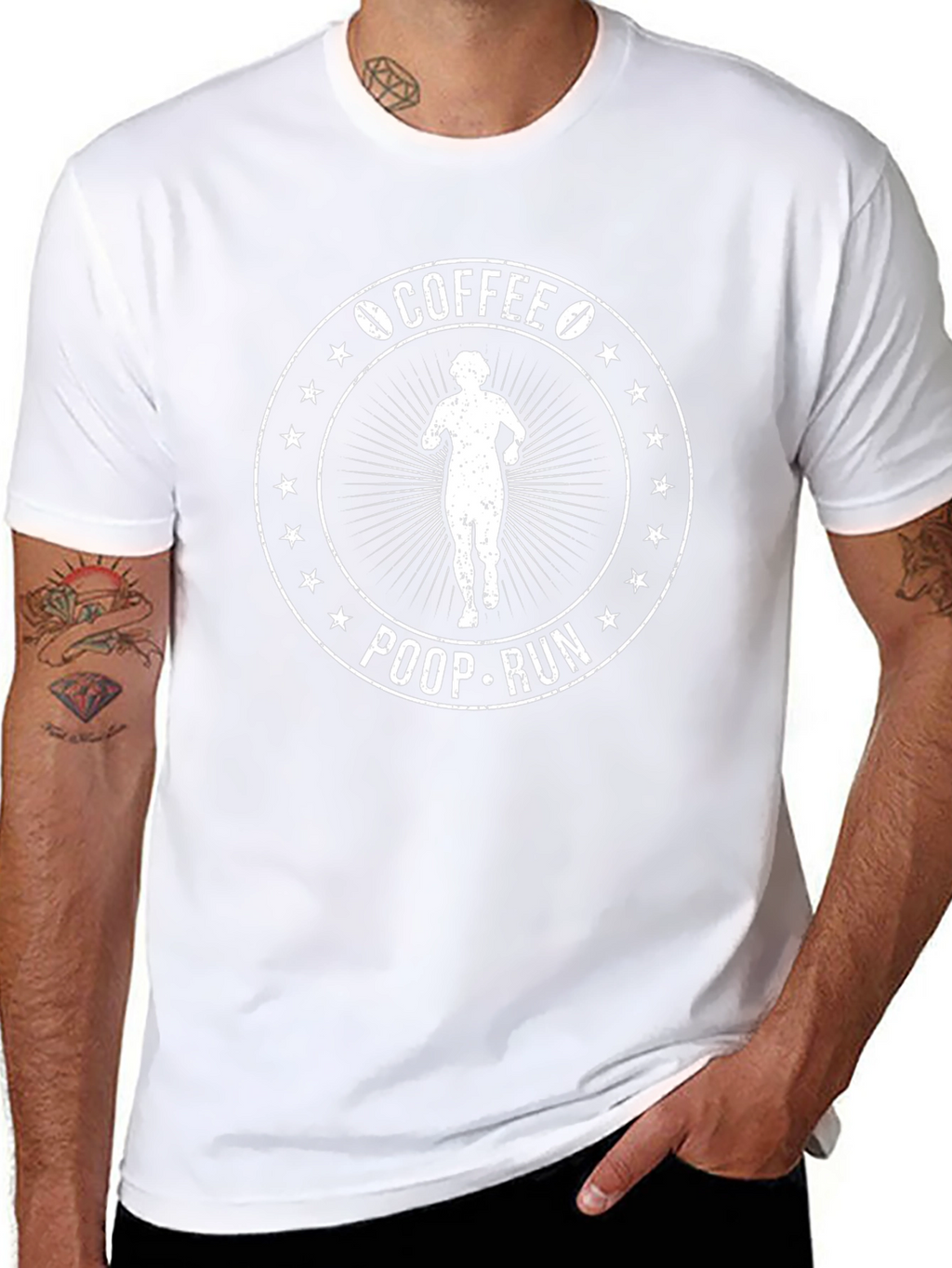 Coffee Poop Run Graphic T-Shirt