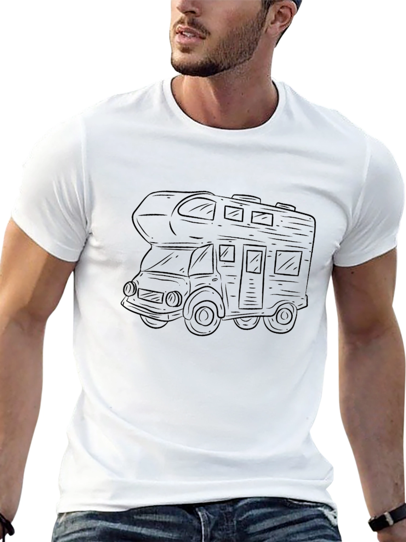 Black RV Graphic Tee - Comfort & Style