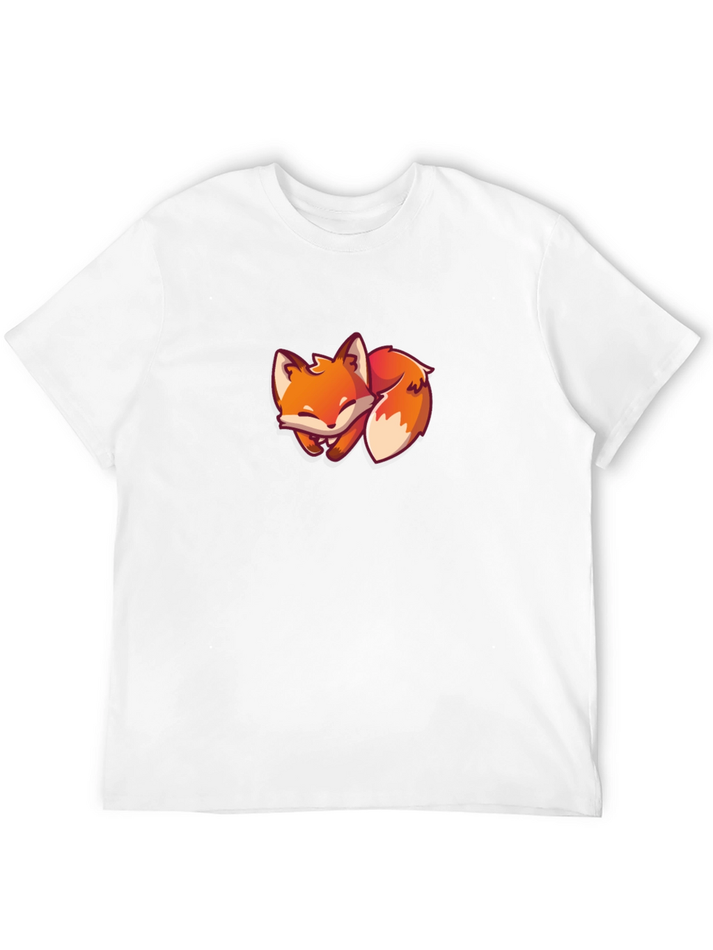 Black Fox T-Shirt - Cute Cartoon Fox Design