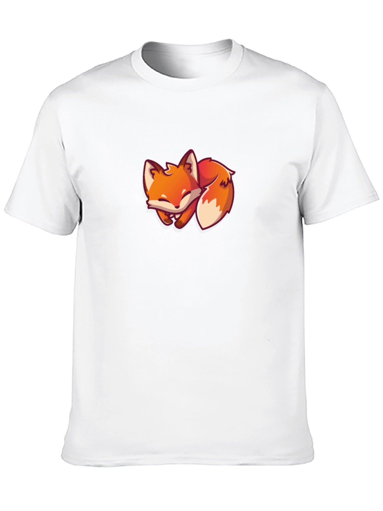 Black Fox T-Shirt - Cute Cartoon Fox Design
