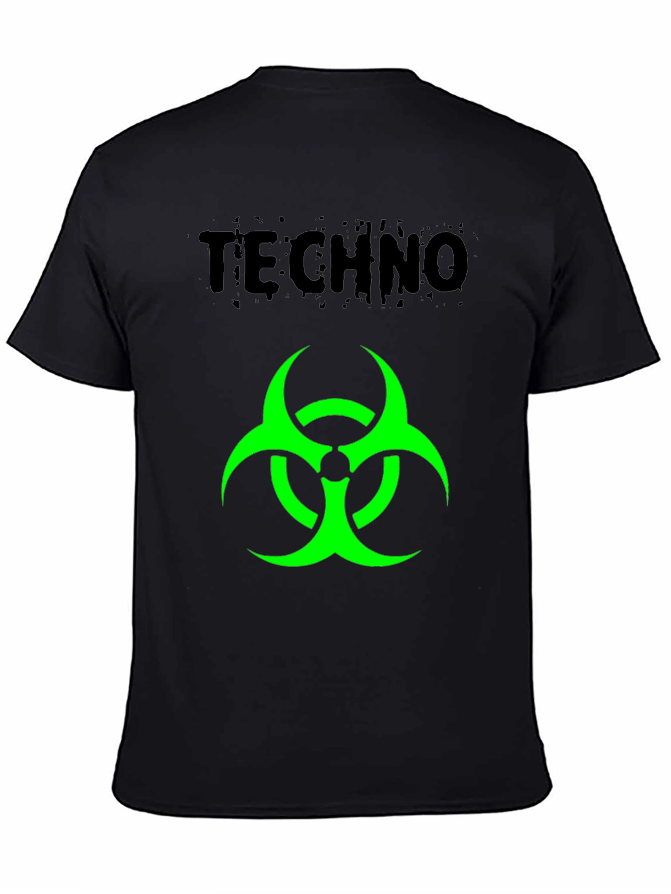 Techno Biohazard Graphic Black T-Shirt