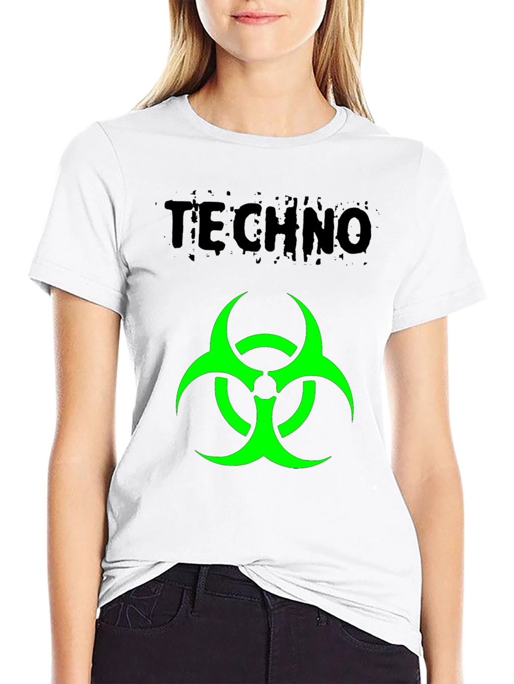 Techno Biohazard Graphic Black T-Shirt