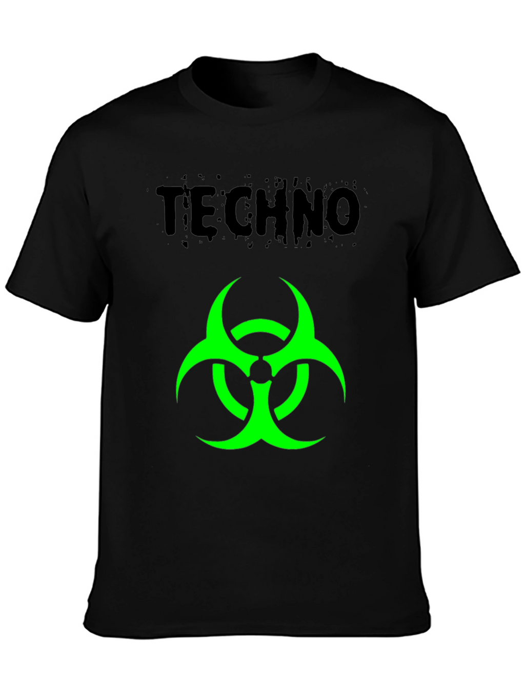 Techno Biohazard Graphic Black T-Shirt