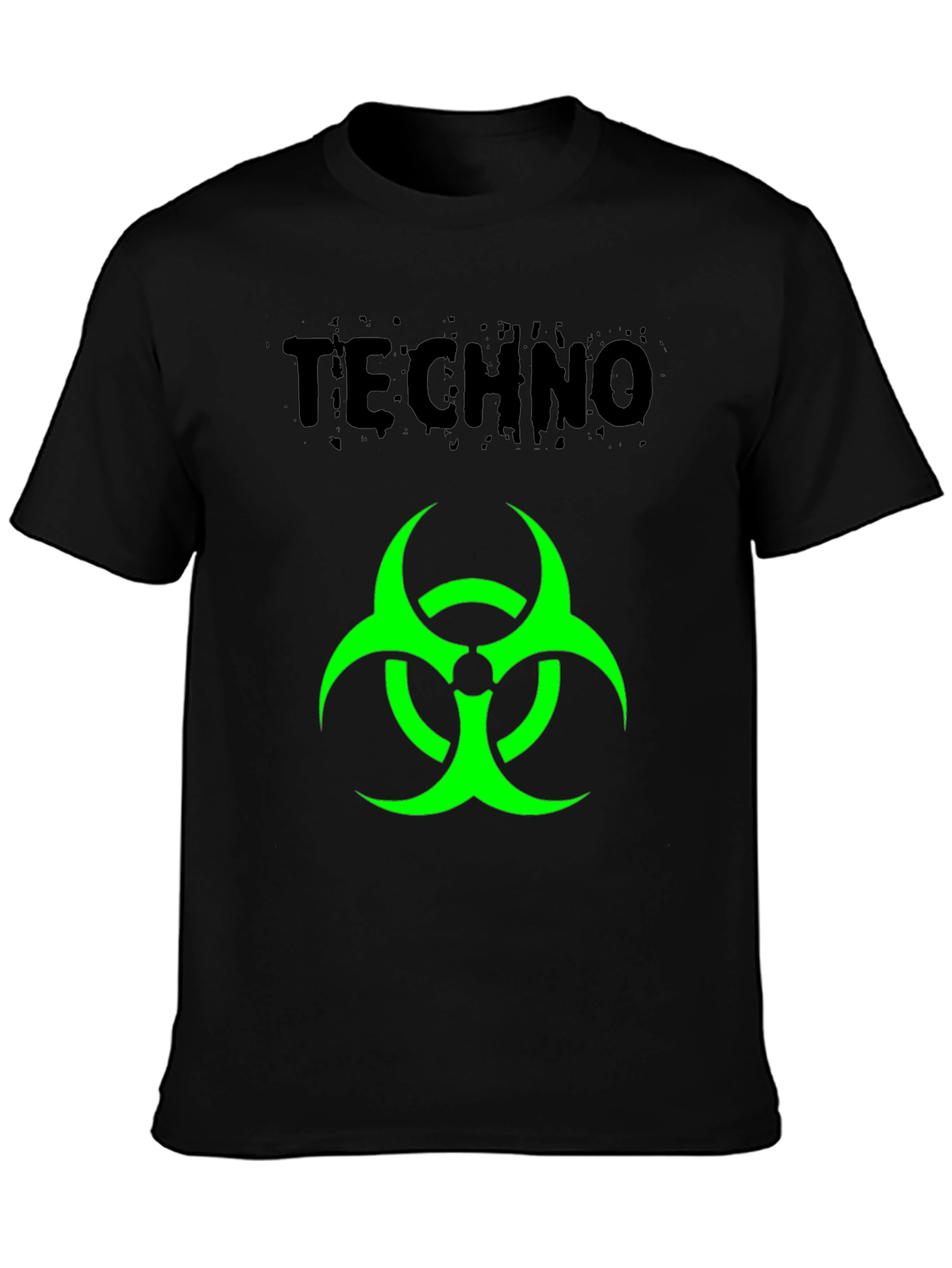 Techno Biohazard Graphic Black T-Shirt