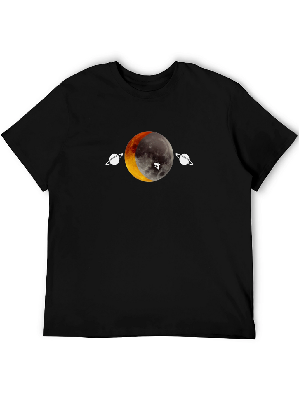 Lunar Eclipse Graphic Tee - Unique Space Design