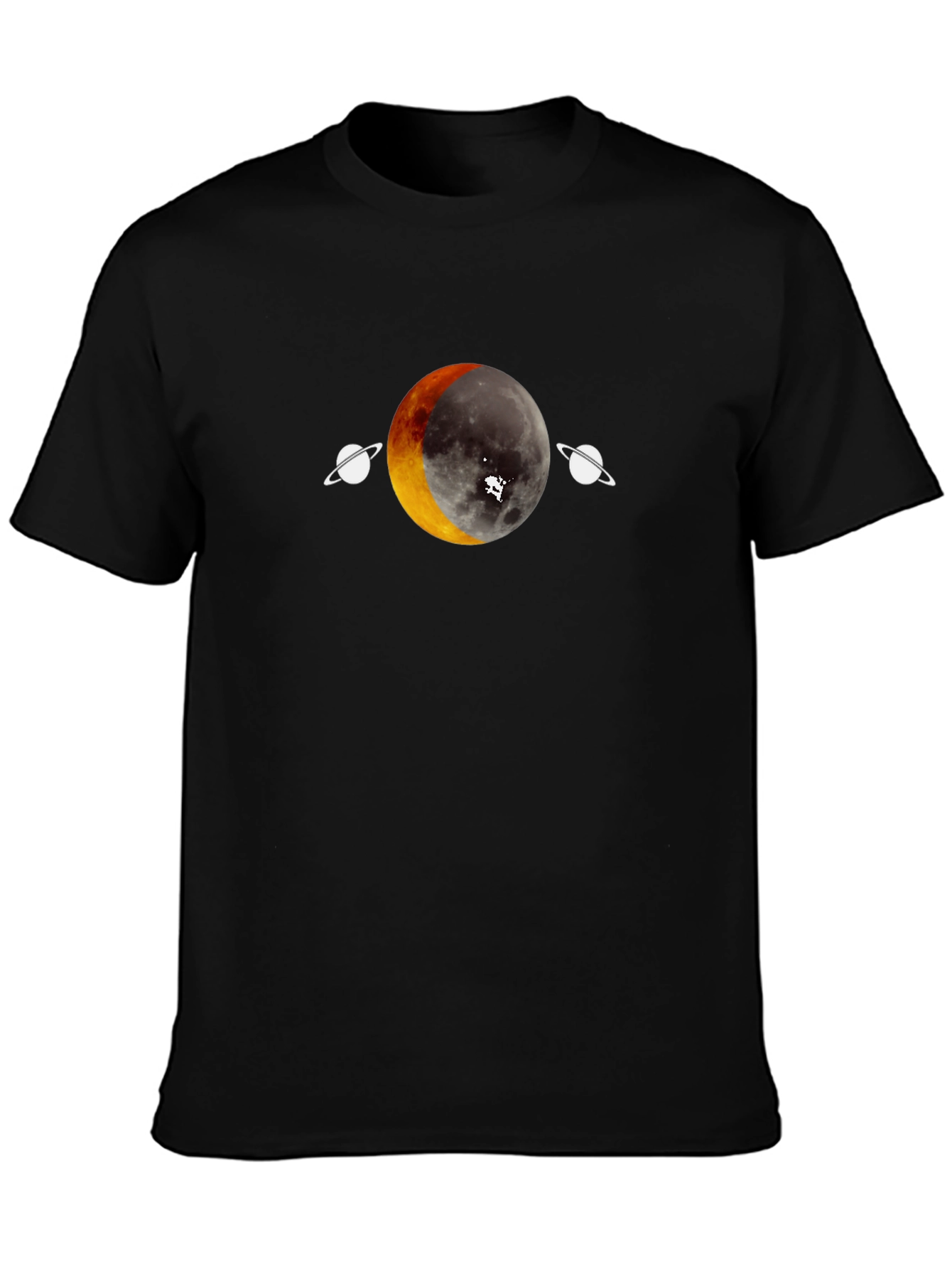Lunar Eclipse Graphic Tee - Unique Space Design