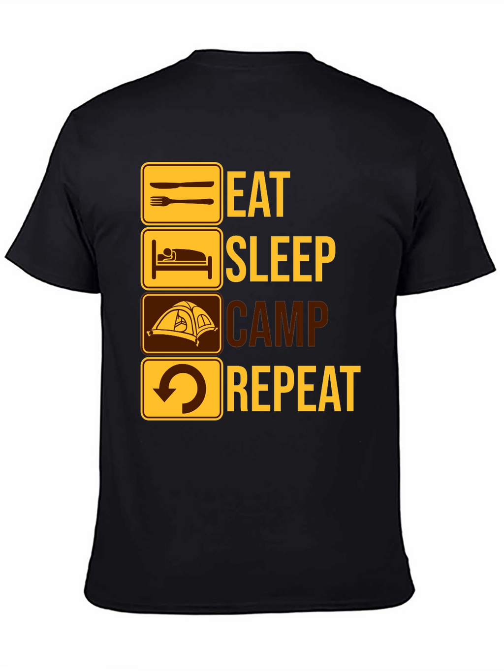 Eat Sleep Camp Repeat Graphic T-Shirt