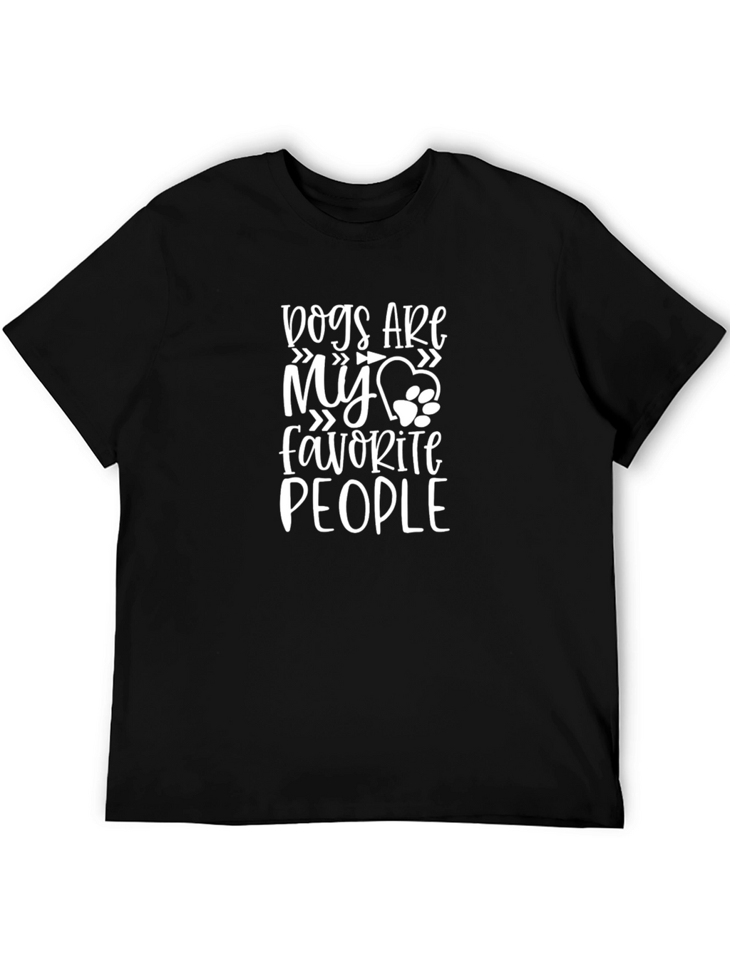Dogs Are My Favorite People Black T-Shirt