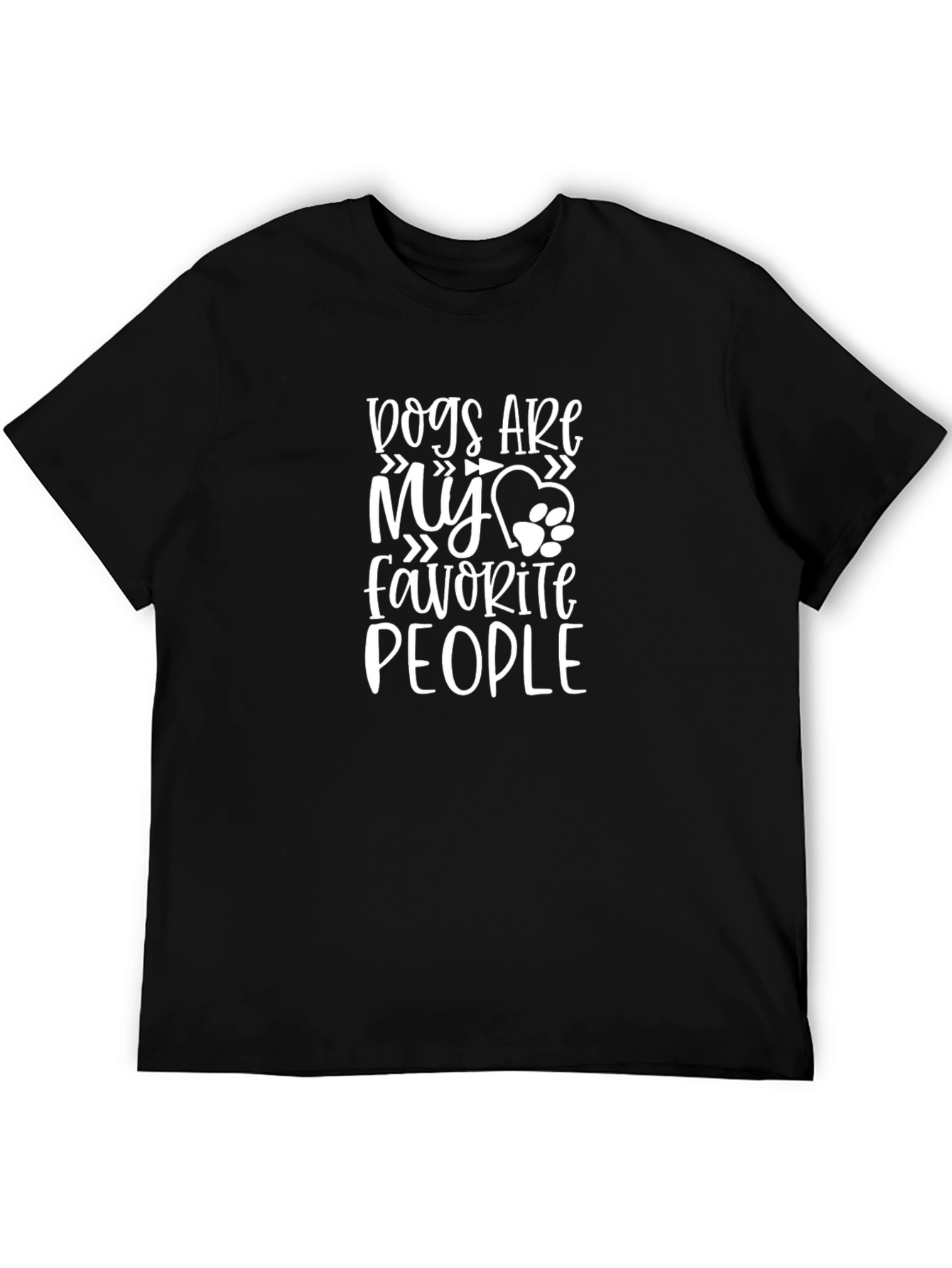 Dogs Are My Favorite People Black T-Shirt