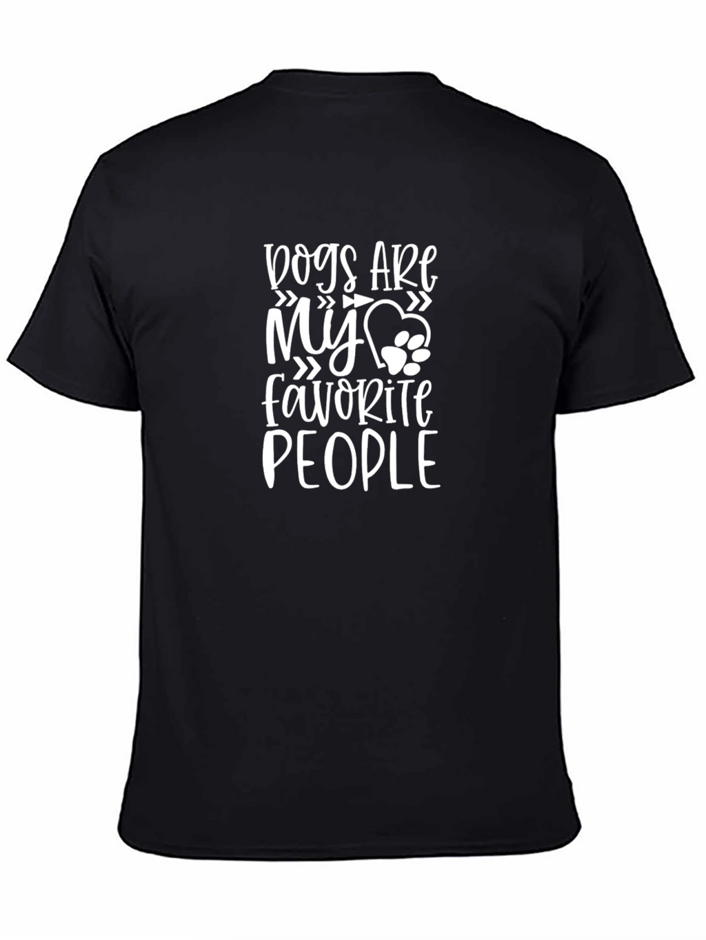 Dogs Are My Favorite People Black T-Shirt