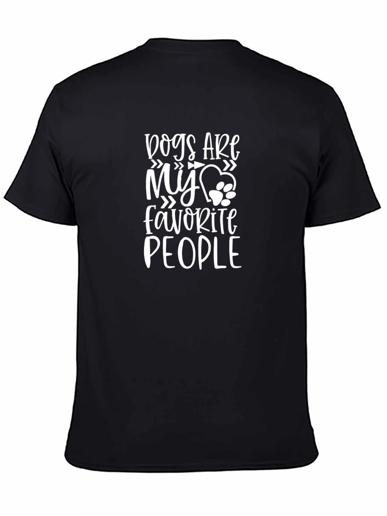 Dogs Are My Favorite People Black T-Shirt