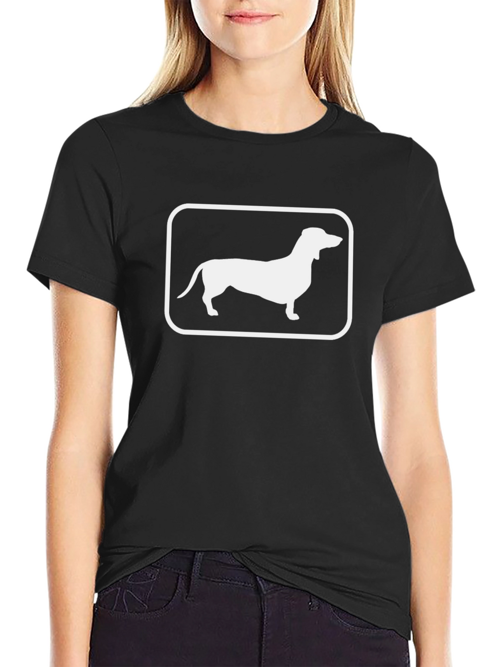 Dachshund Dog Graphic Tee - Unisex Black T-Shirt