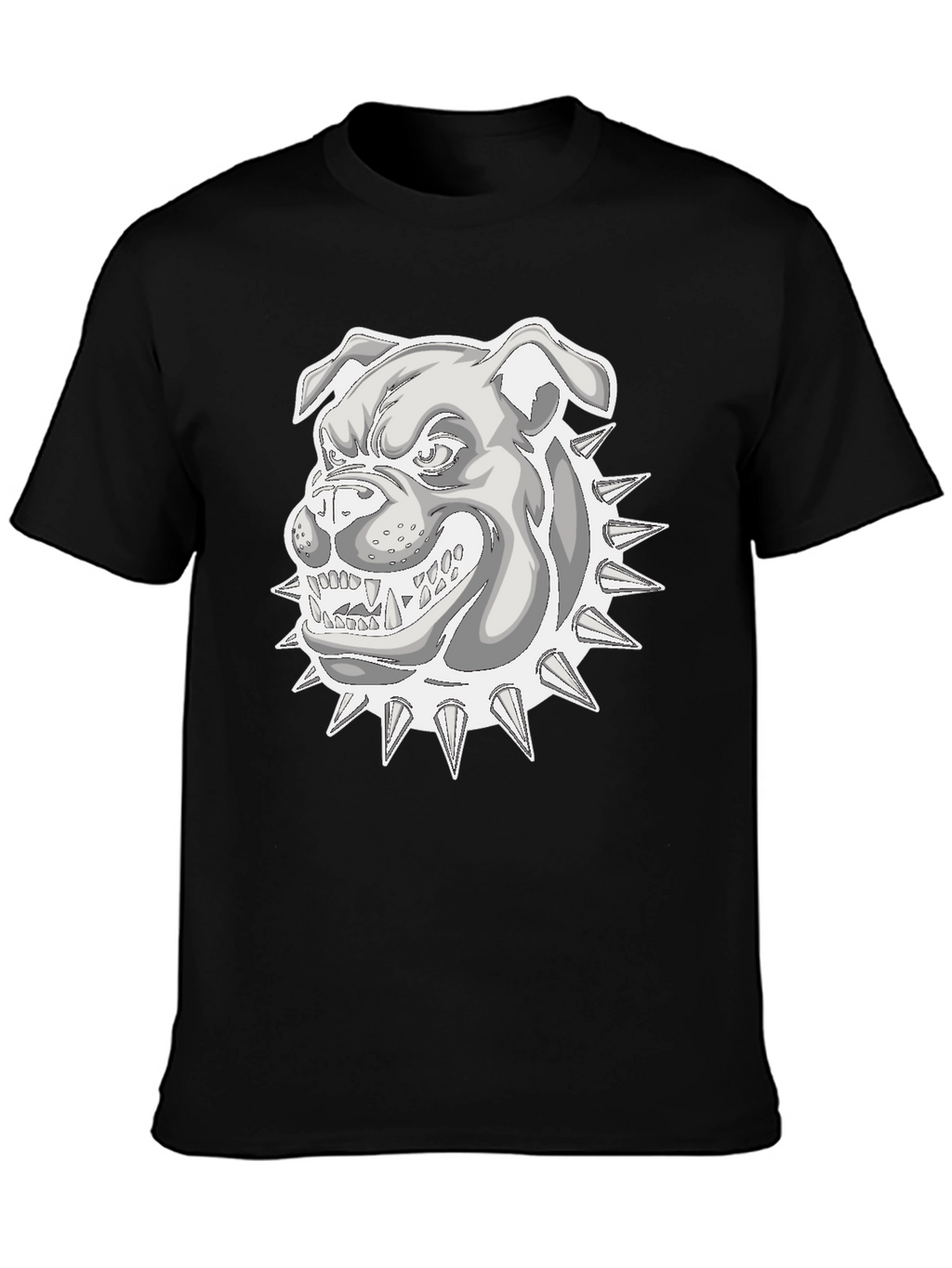 Cool Bulldog Graphic T-Shirt - Black