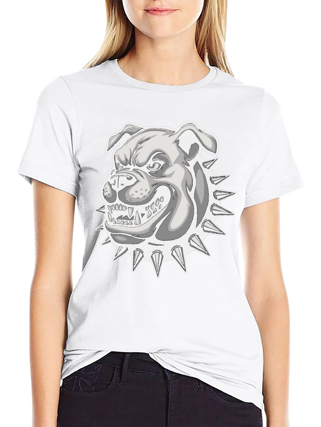 Cool Bulldog Graphic T-Shirt - Black