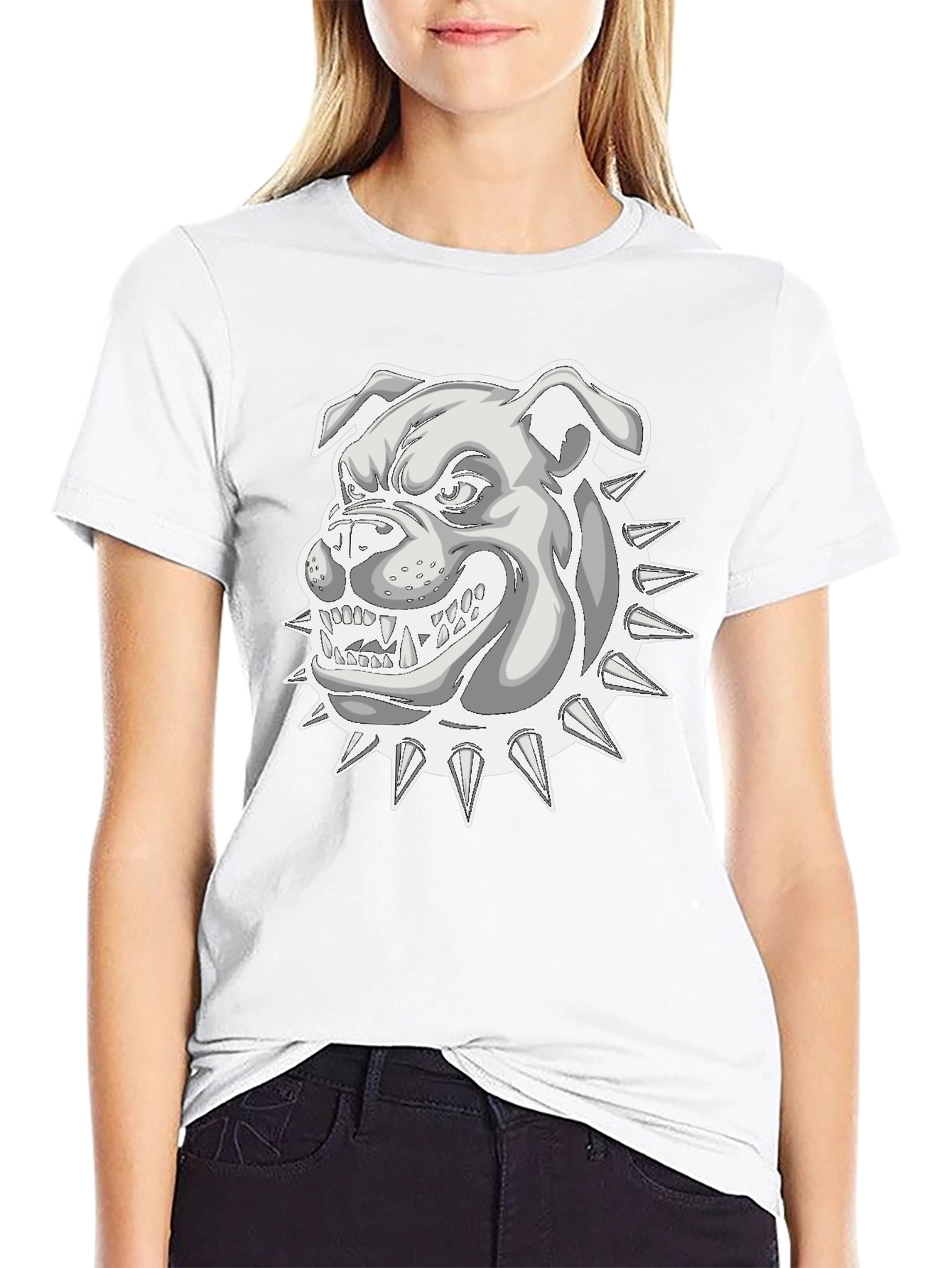Cool Bulldog Graphic T-Shirt - Black