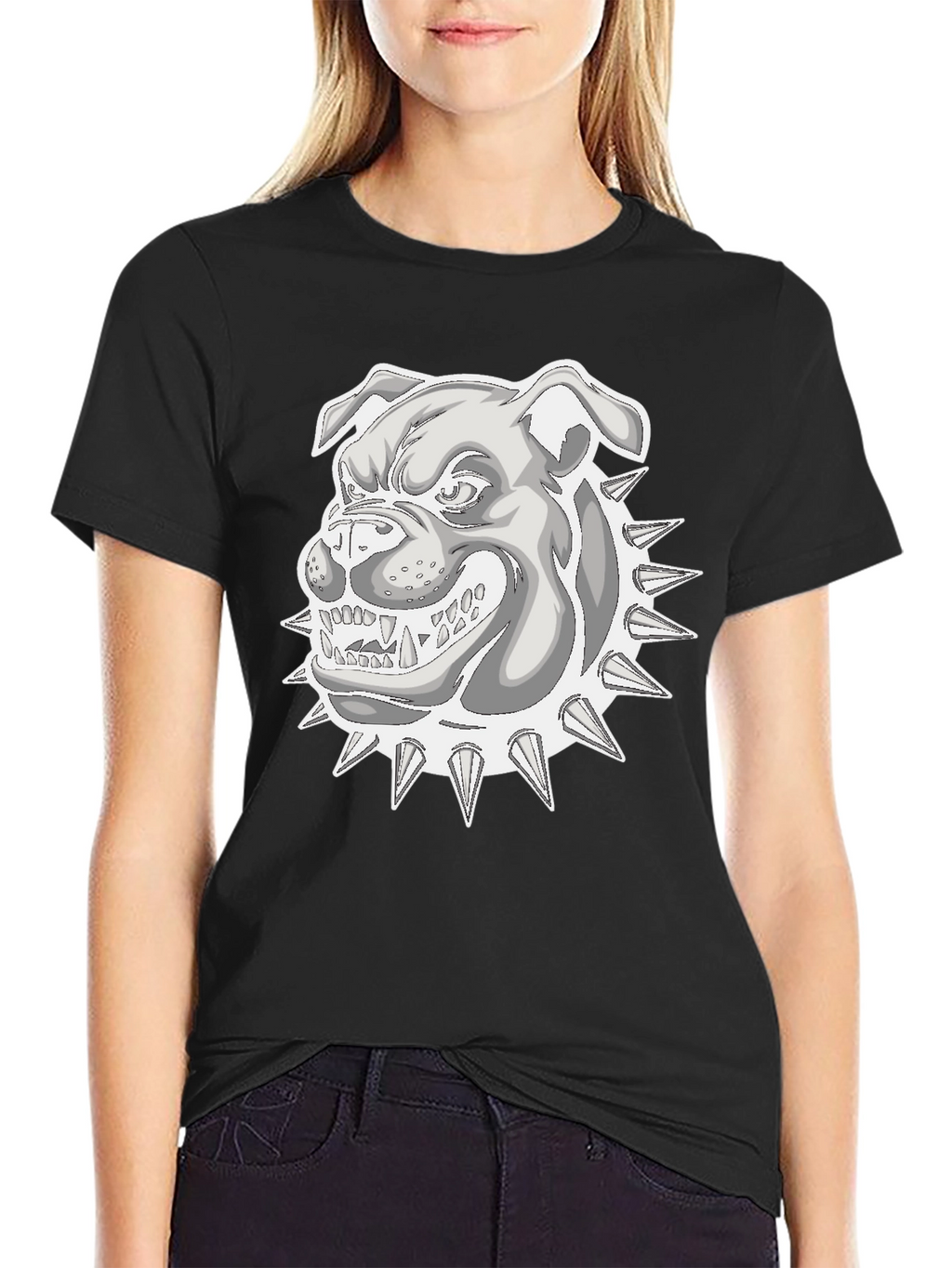 Cool Bulldog Graphic T-Shirt - Black
