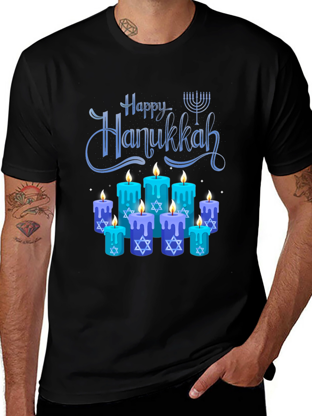 Happy Hanukkah Menorah T-Shirt