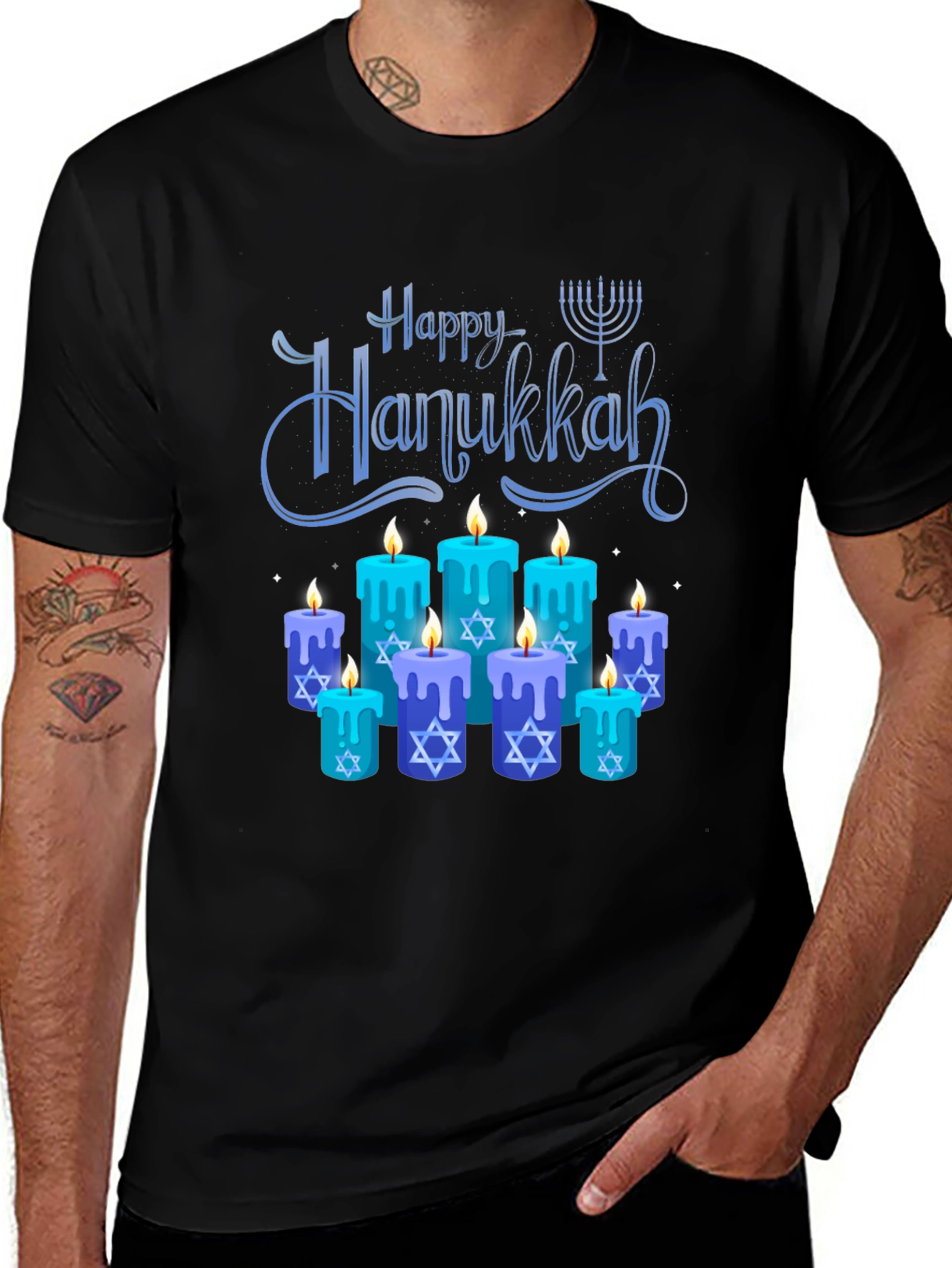 Happy Hanukkah Menorah T-Shirt
