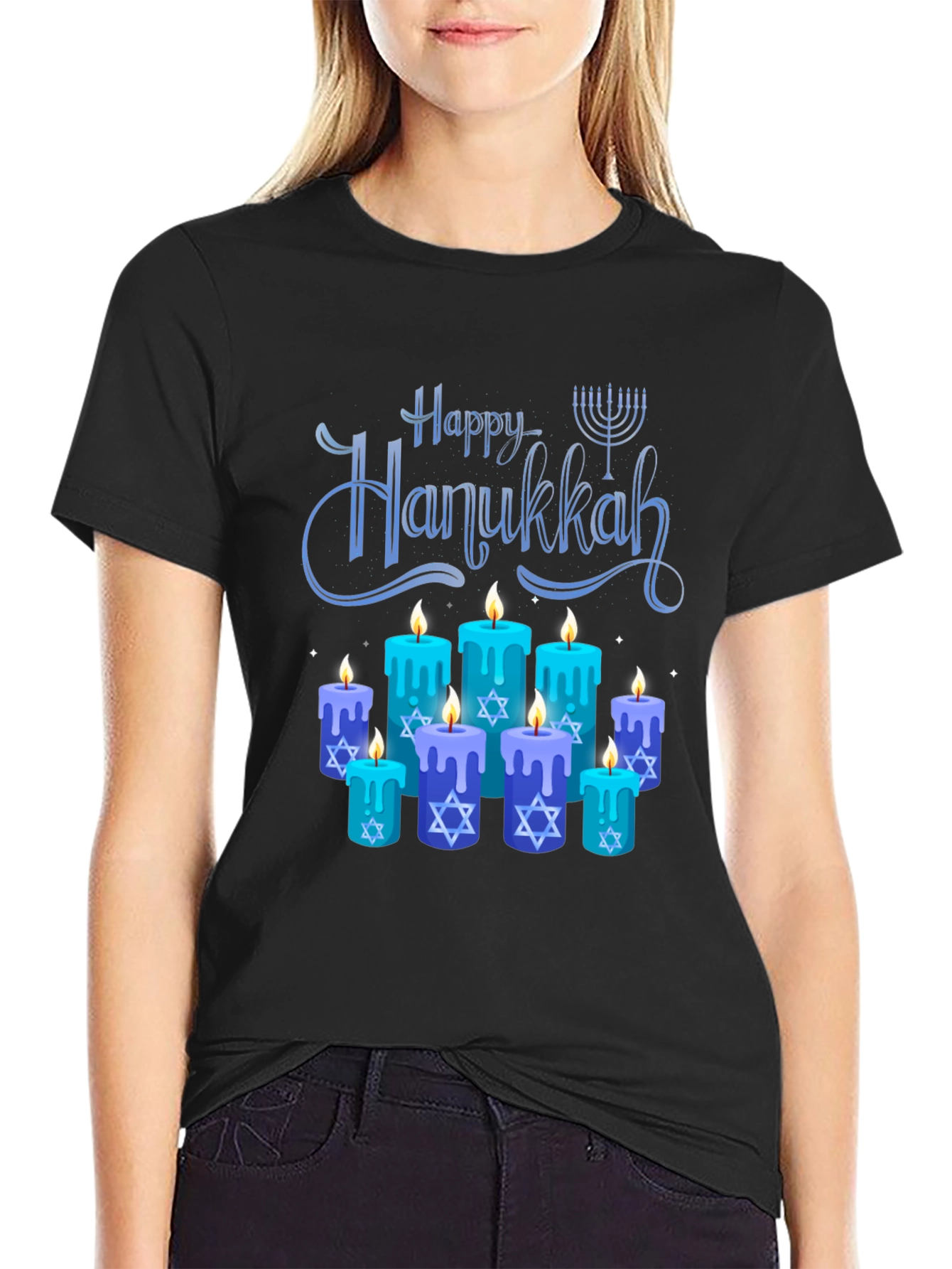 Happy Hanukkah Menorah T-Shirt