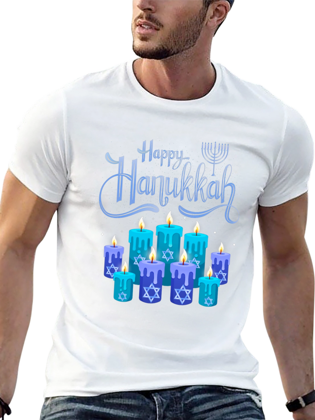 Happy Hanukkah Menorah T-Shirt