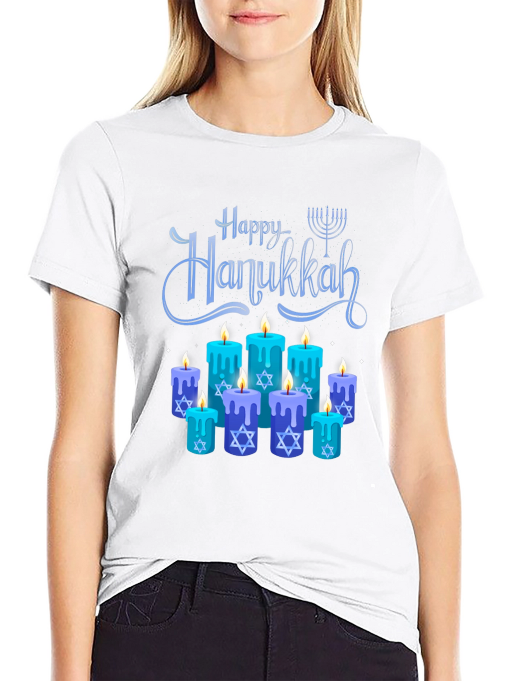 Happy Hanukkah Menorah T-Shirt