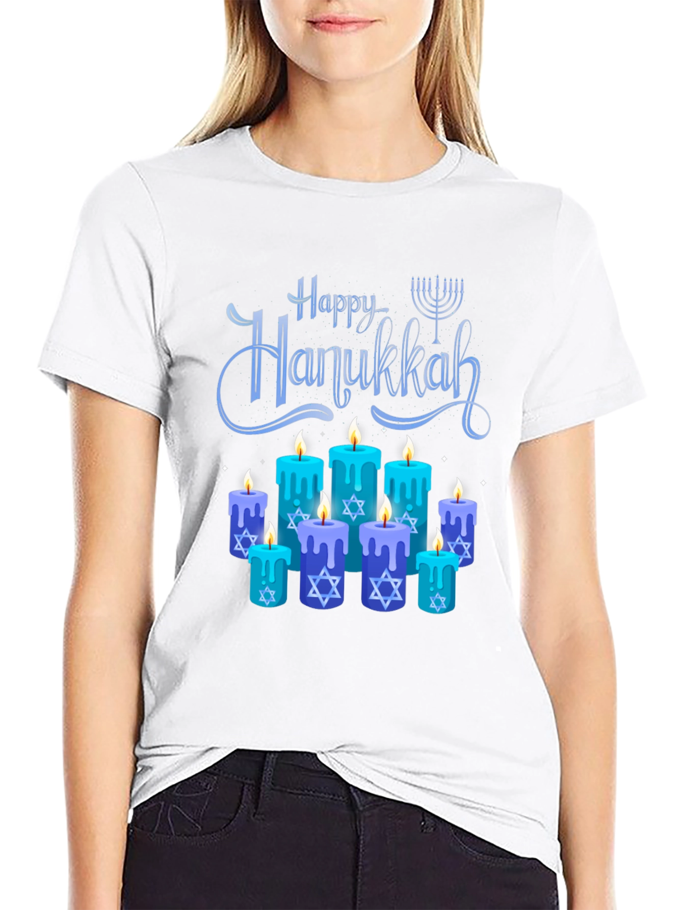 Happy Hanukkah Menorah T-Shirt