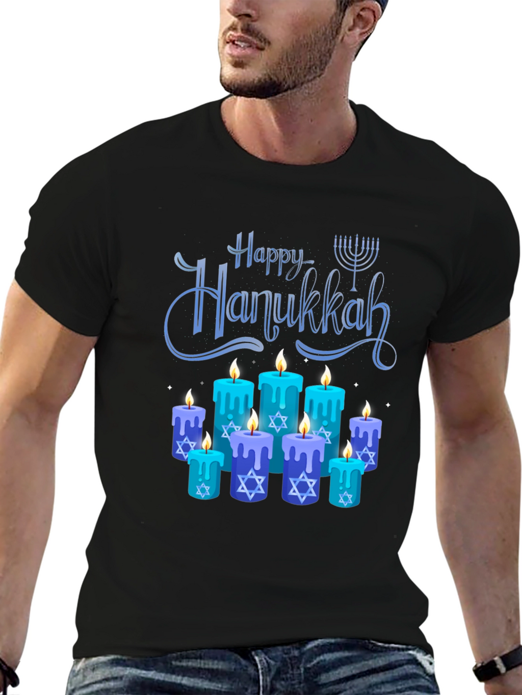 Happy Hanukkah Menorah T-Shirt