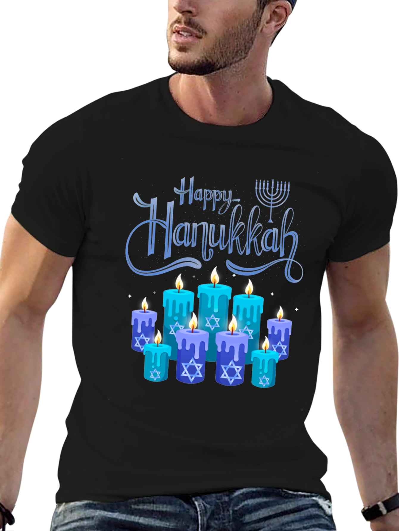 Happy Hanukkah Menorah T-Shirt
