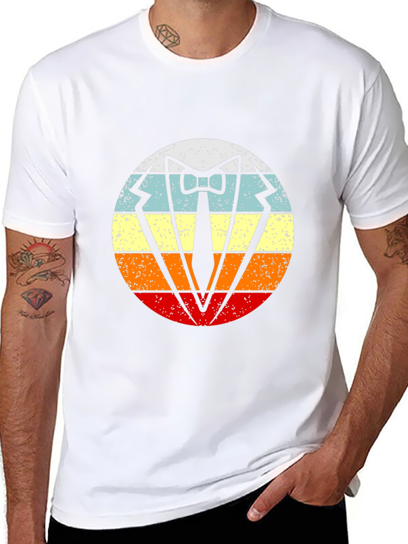 Retro Tuxedo T-Shirt - Vintage Style Bow Tie Graphic Tee