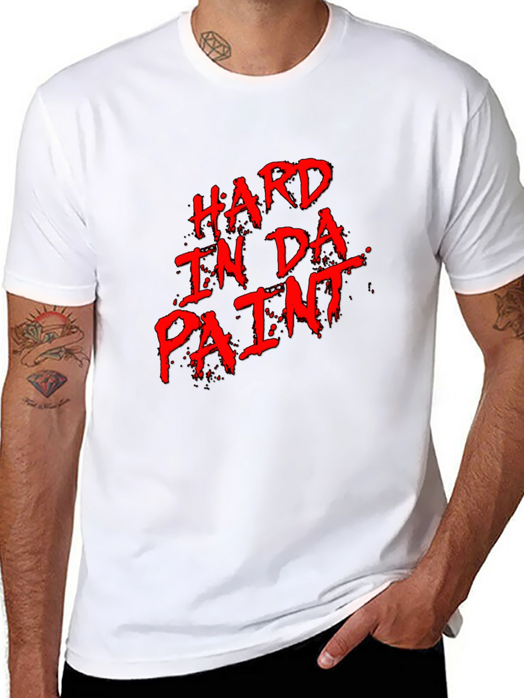 Hard in Da Paint Graphic T-Shirt - Black
