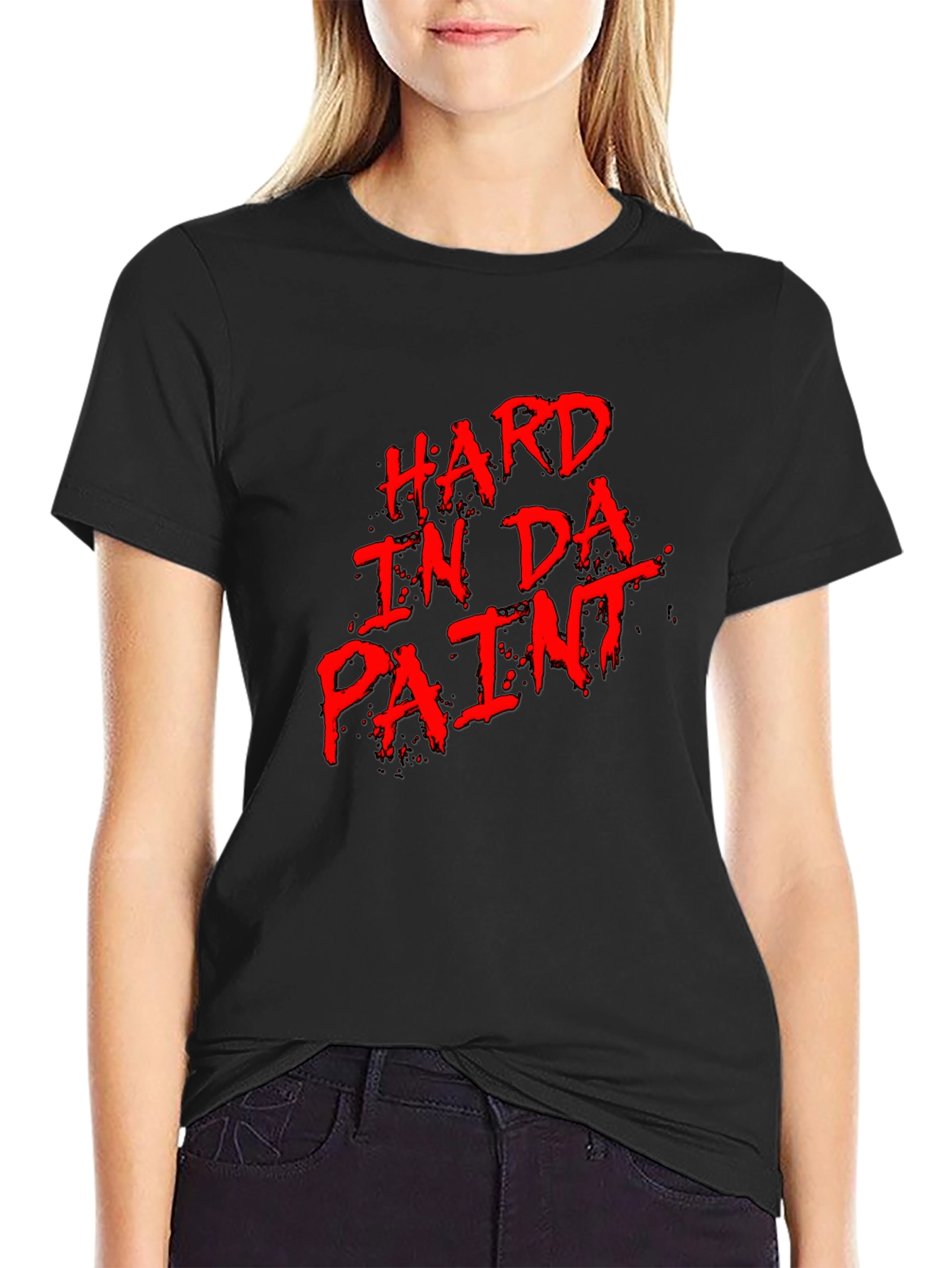 Hard in Da Paint Graphic T-Shirt - Black