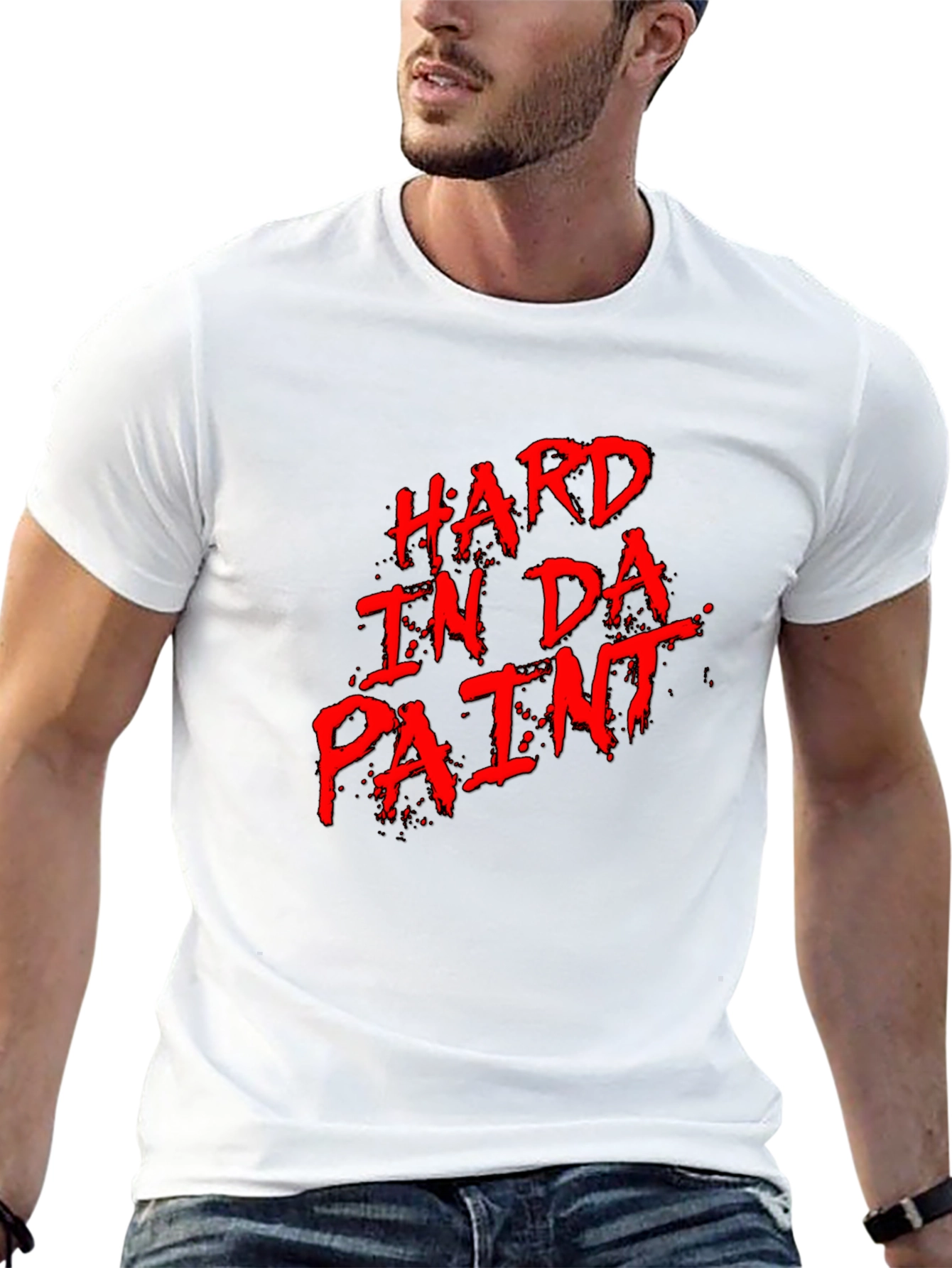 Hard in Da Paint Graphic T-Shirt - Black