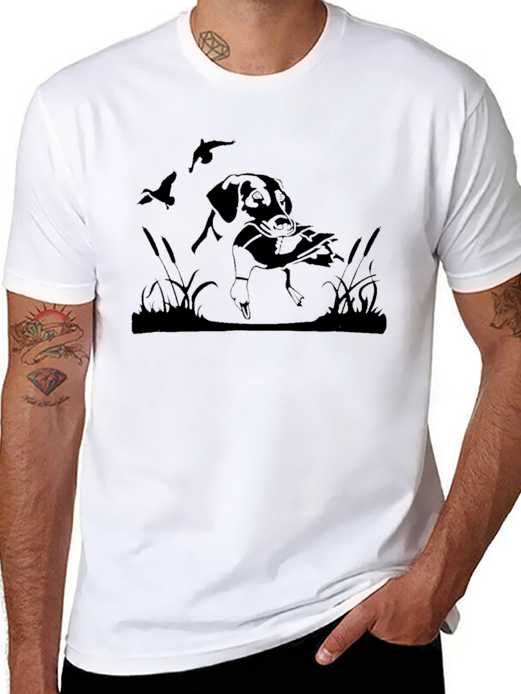 Hunting Dog Silhouette Graphic Tee