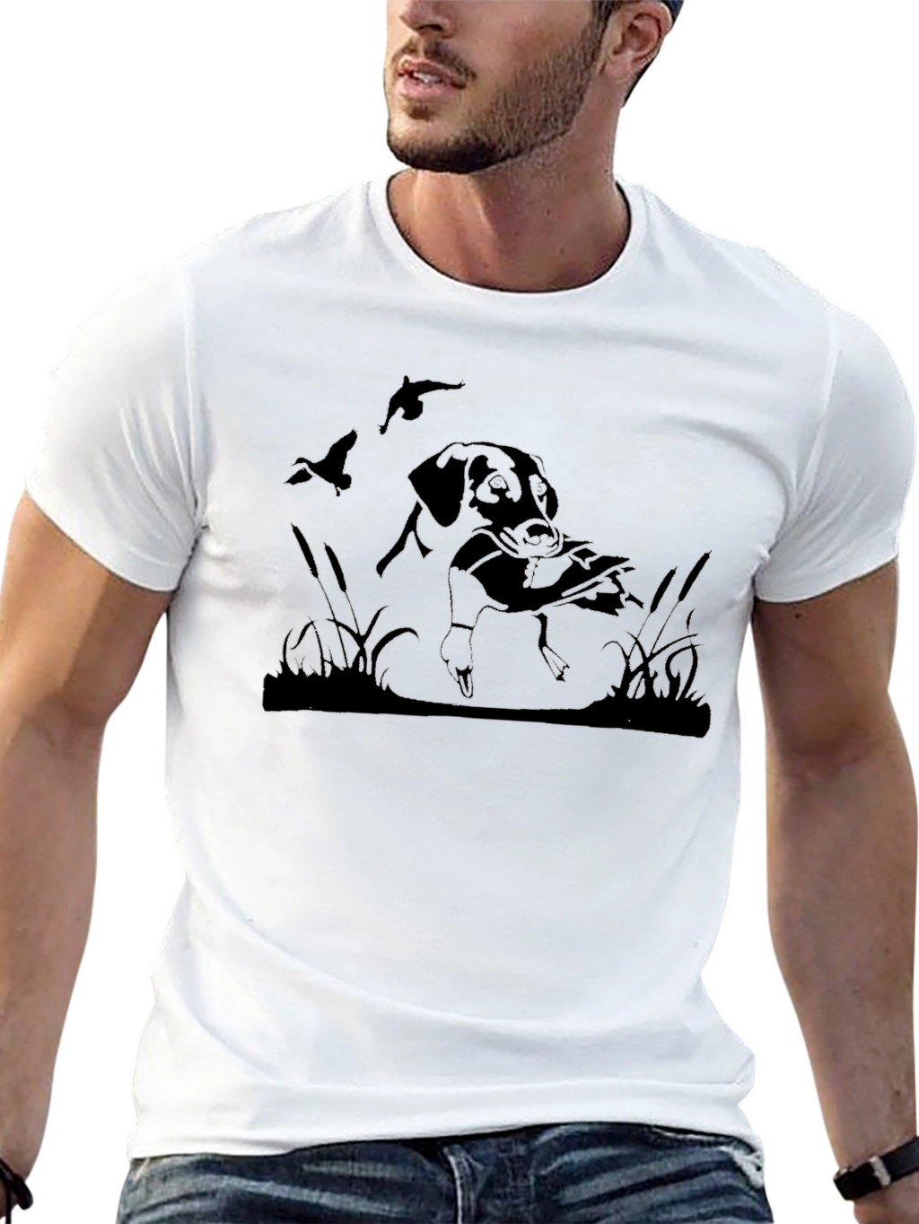 Hunting Dog Silhouette Graphic Tee