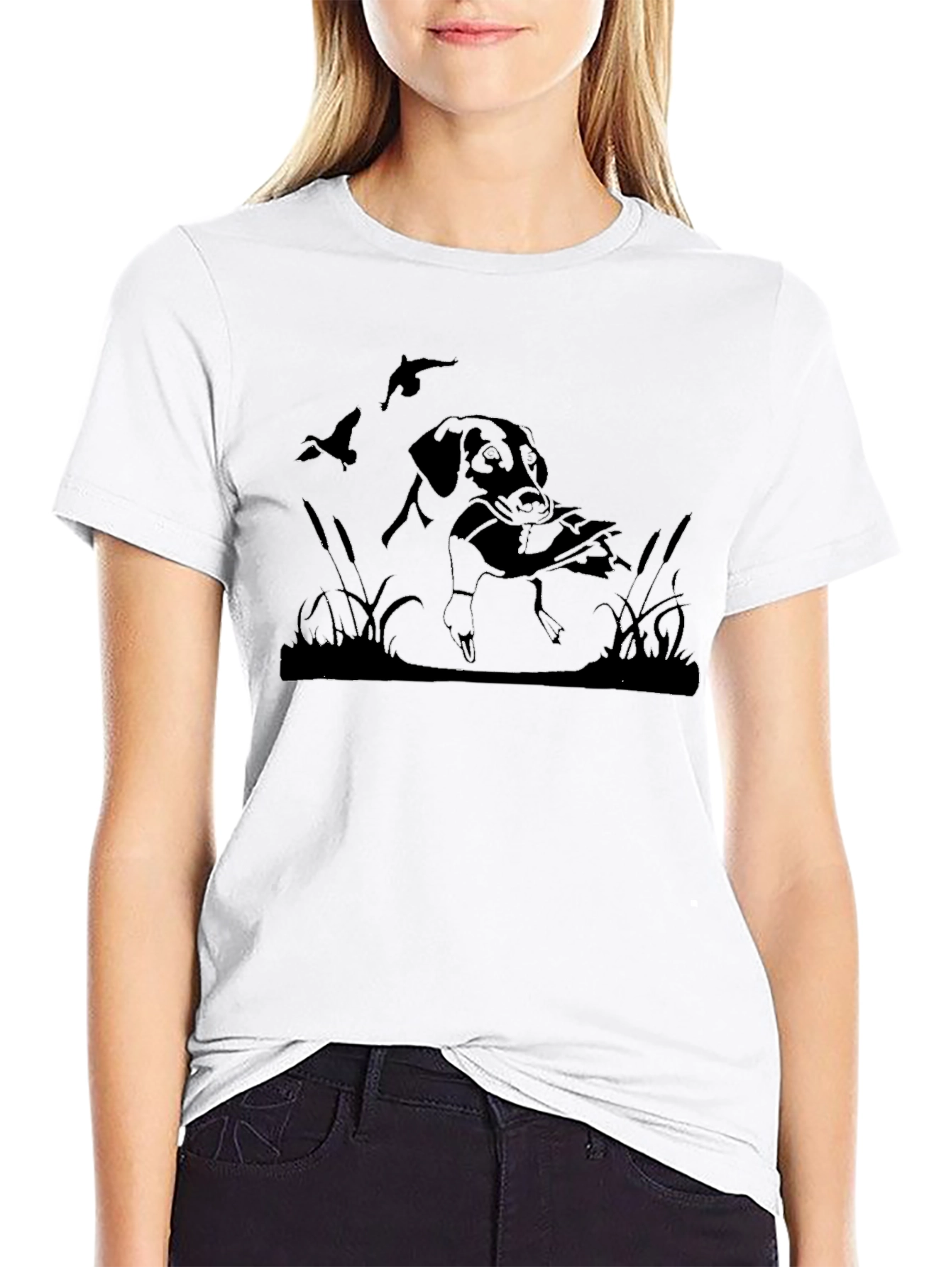 Hunting Dog Silhouette Graphic Tee