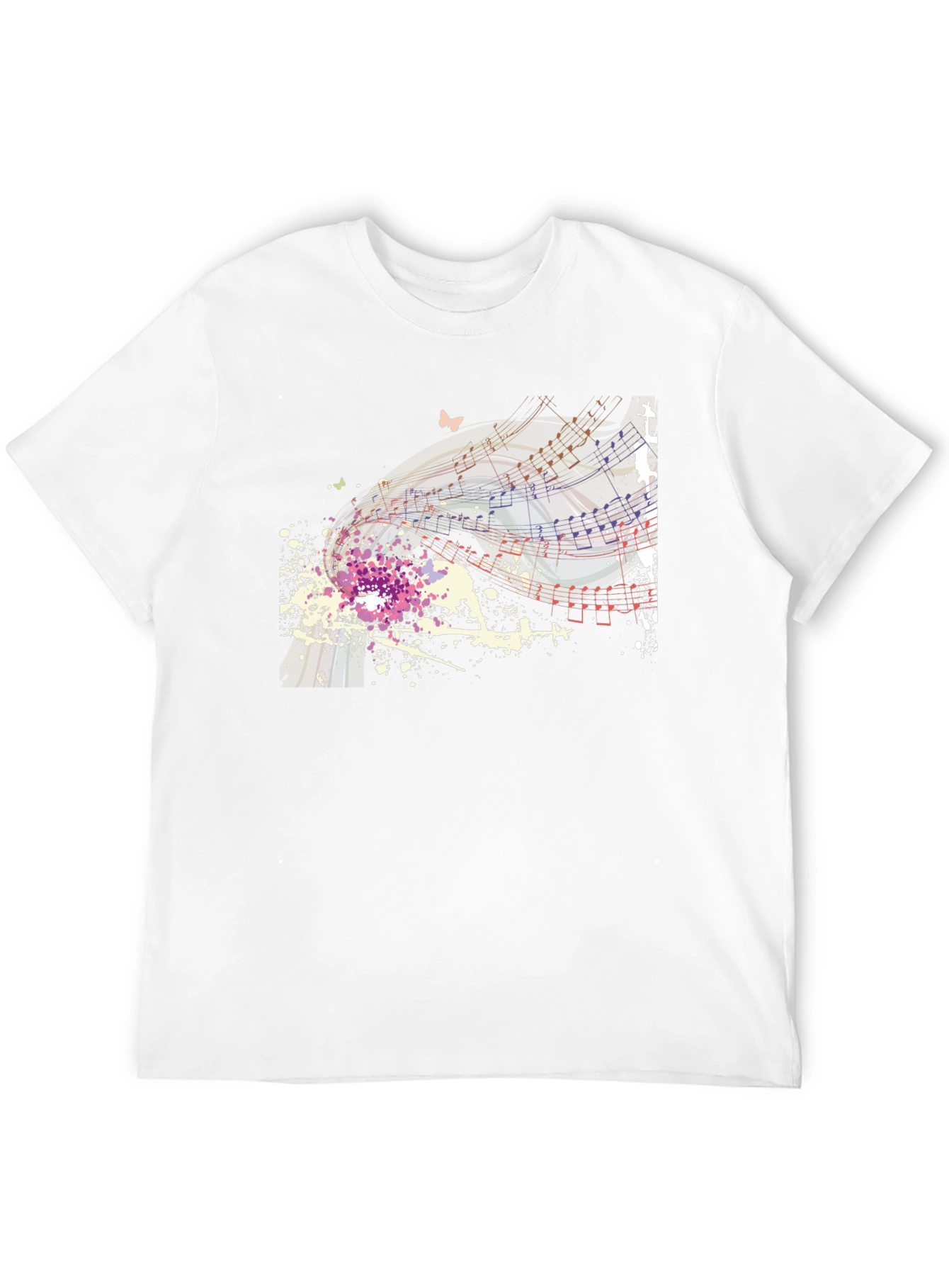 Abstract Music Notes Mens Graphic T-Shirt