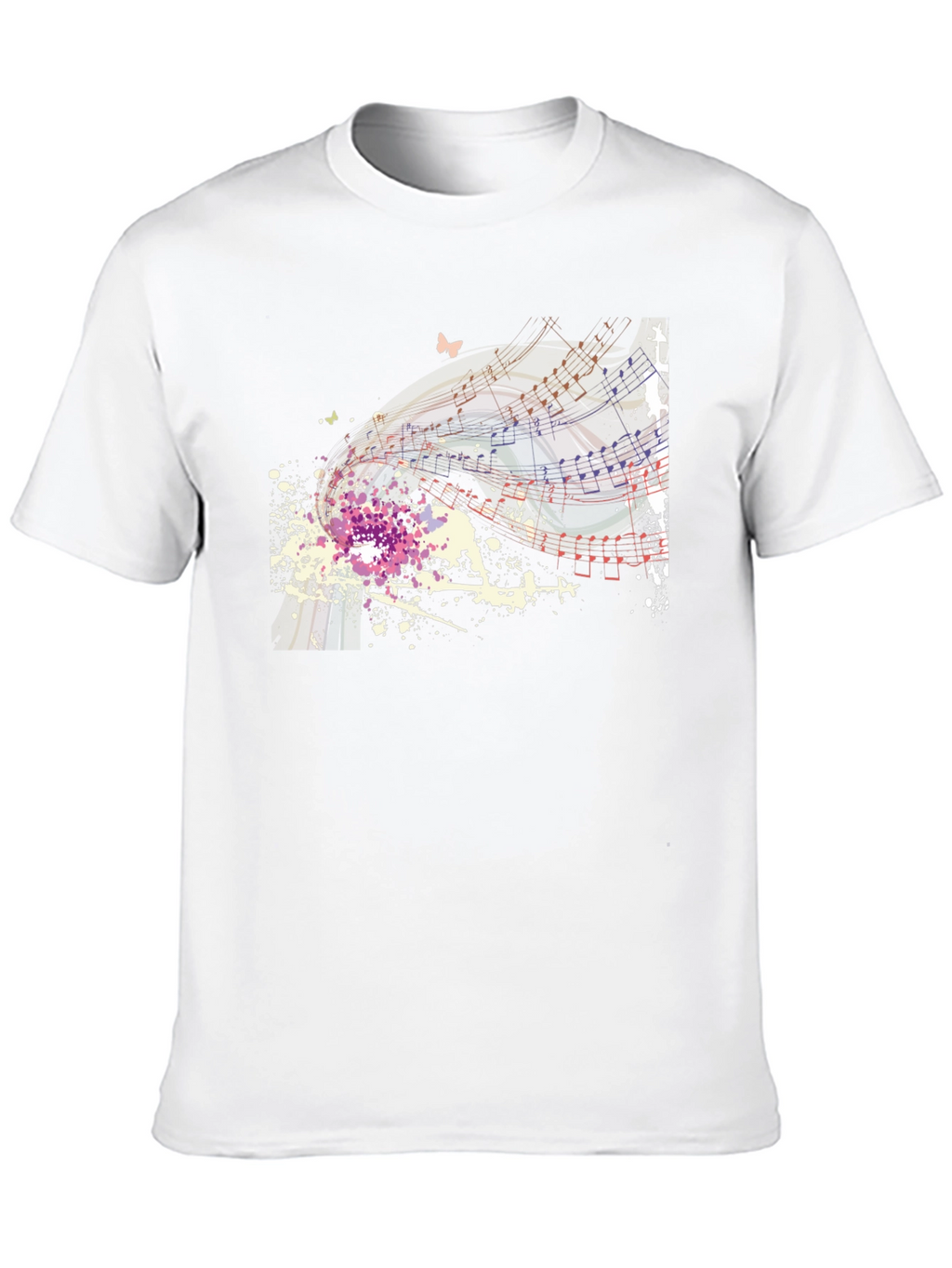 Abstract Music Notes Mens Graphic T-Shirt