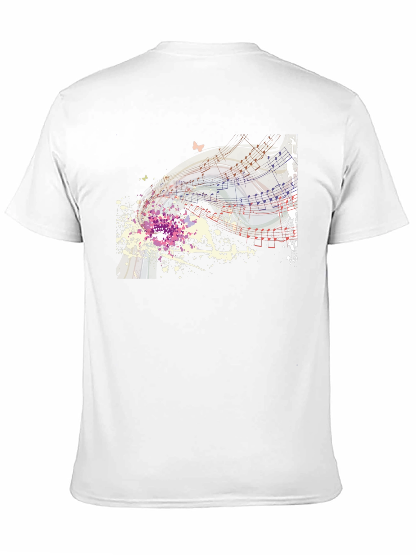 Abstract Music Notes Mens Graphic T-Shirt