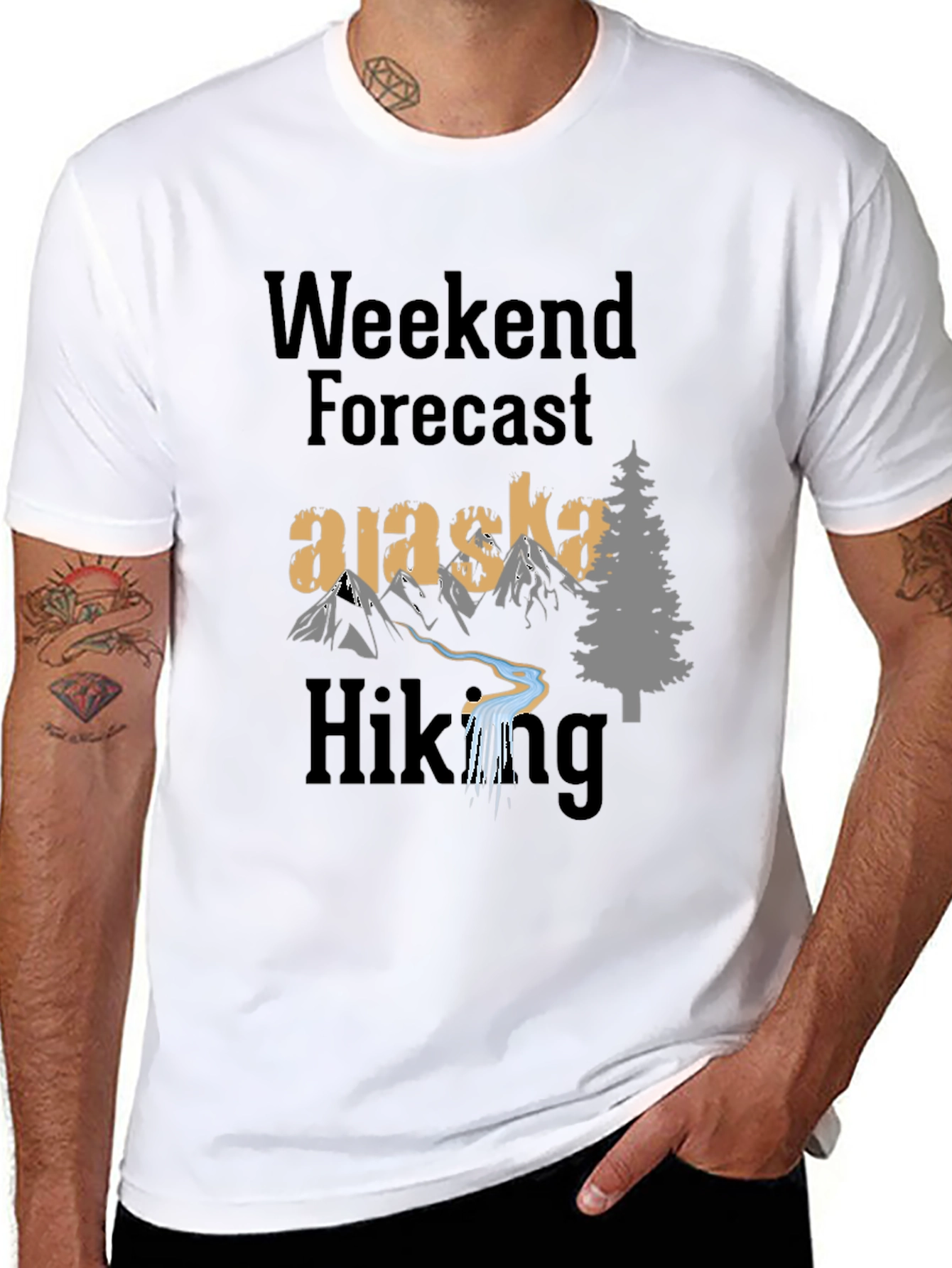 Alaska Hiking Weekend Forecast T-Shirt