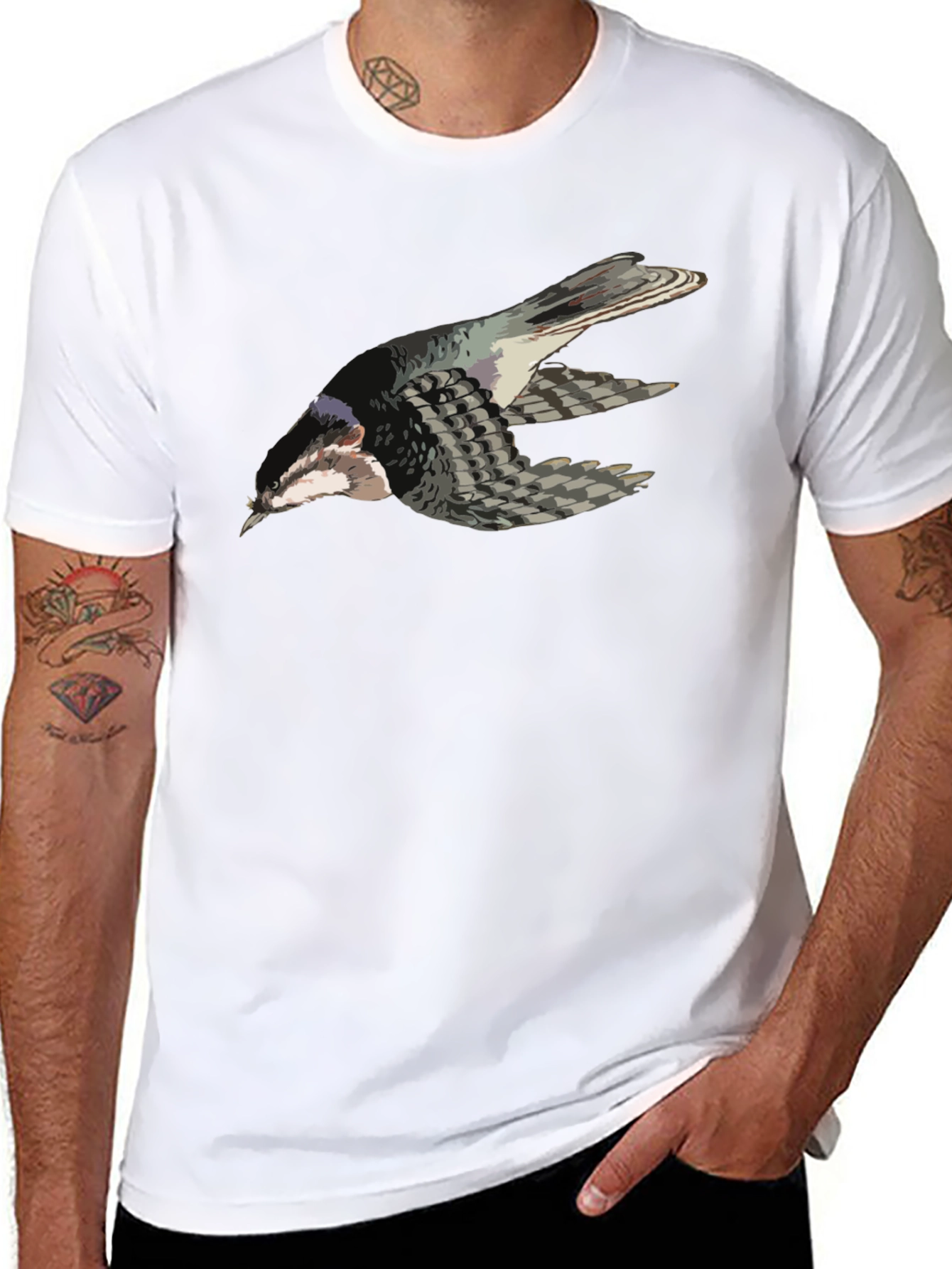 Graphic Tee - Bird Pattern