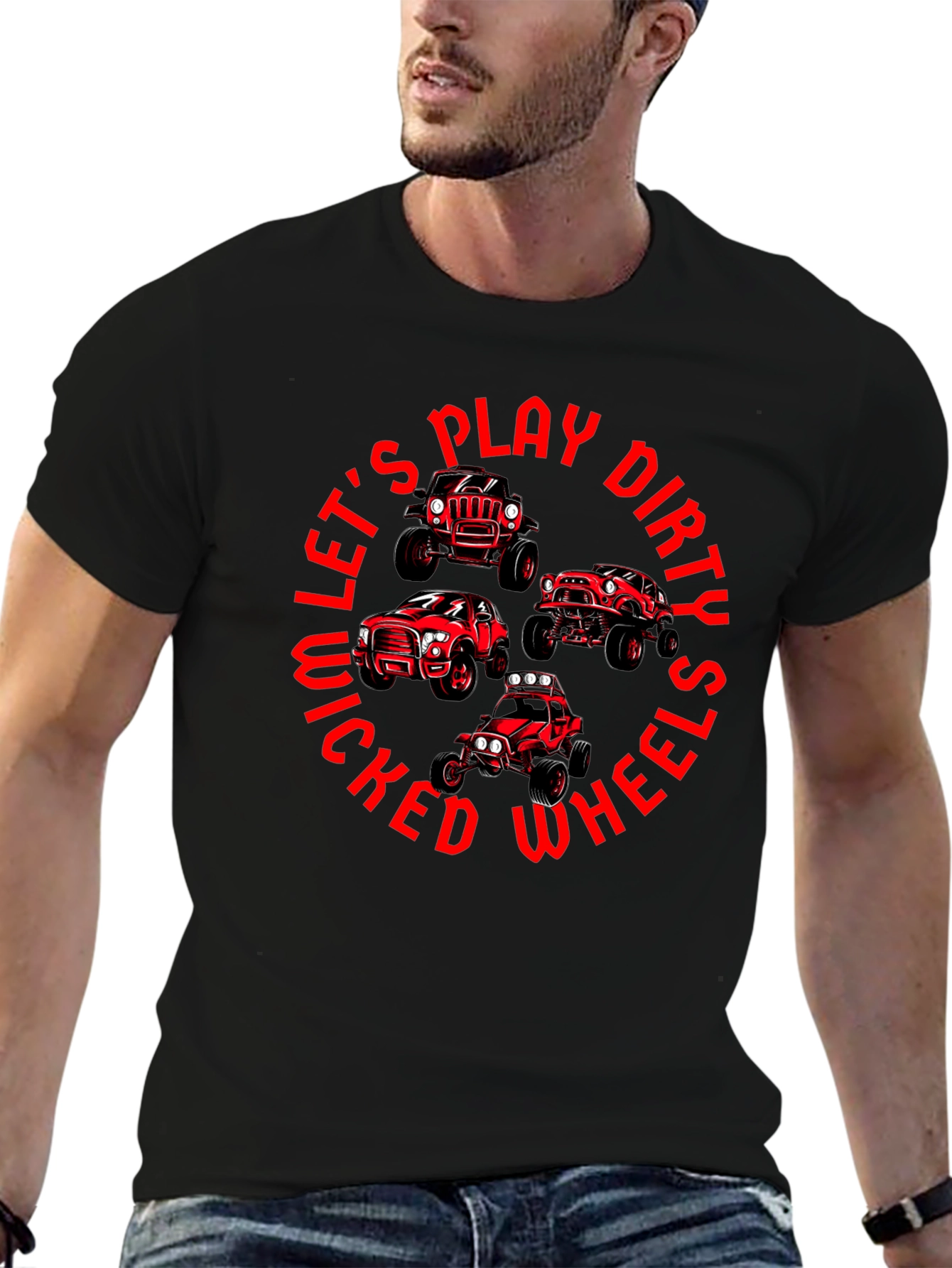 Lets Play Dirty Wicked Wheels T-Shirt